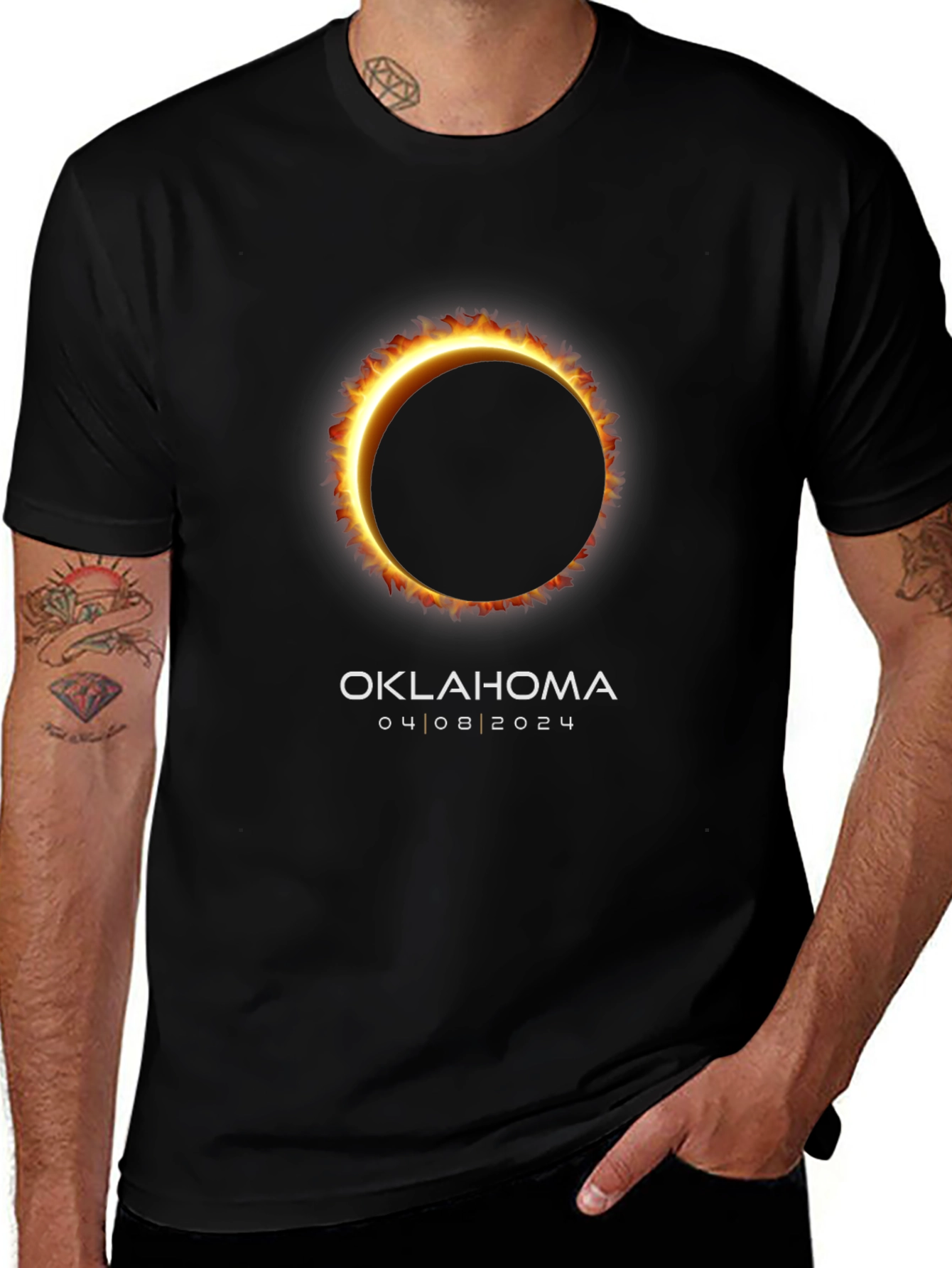 Oklahoma Eclipse 2024 T-Shirt - Total Solar Eclipse Souvenir