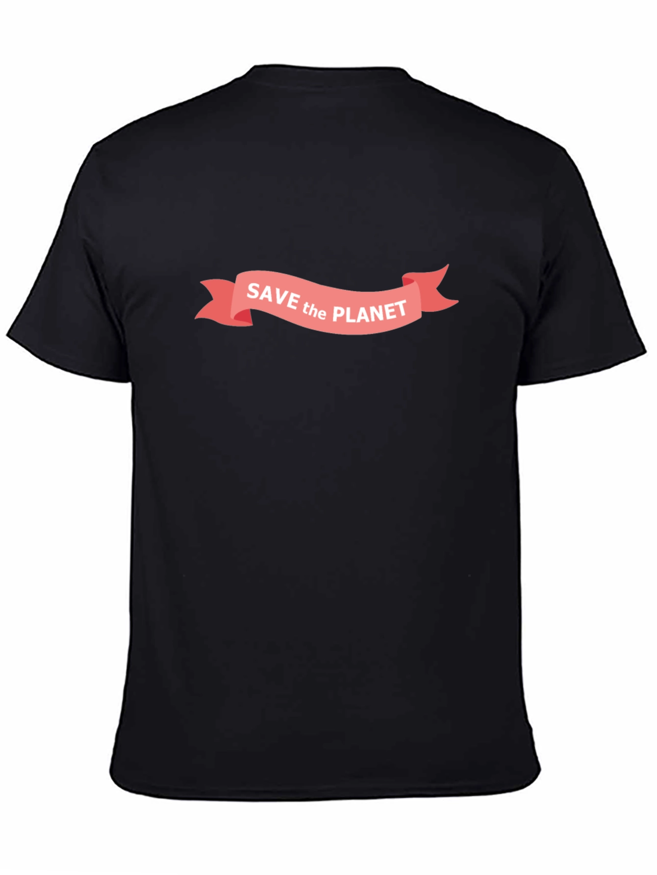 Save the Planet Graphic Tee - Black Cotton T-Shirt