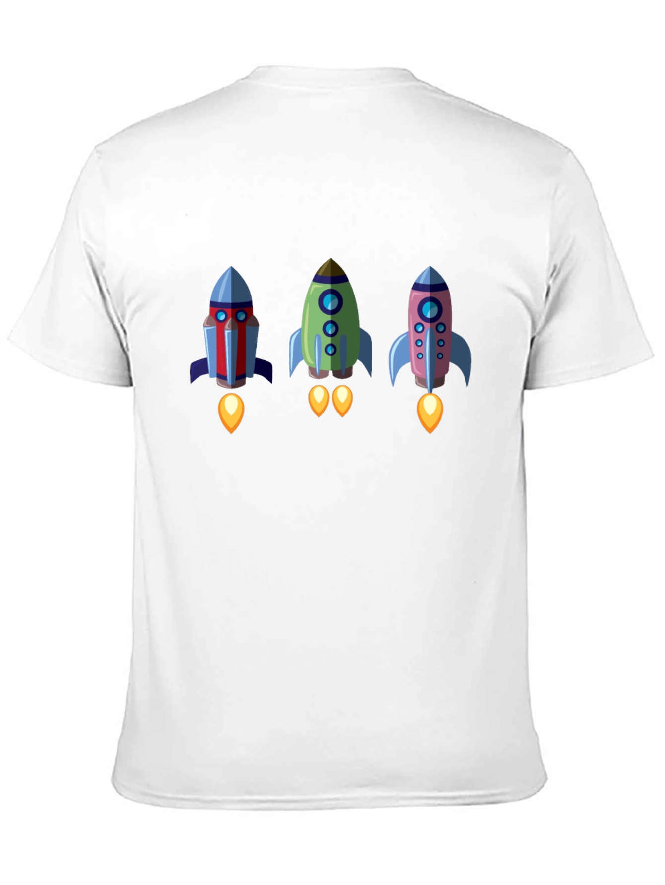 Rocket Trio Graphic Tee - Black Cotton T-Shirt