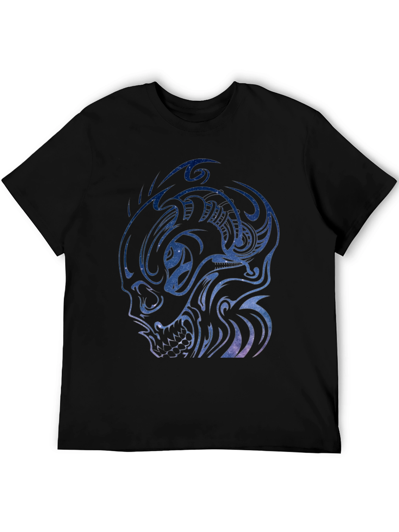 Galaxy Skull Graphic Tee - Mens Black T-Shirt