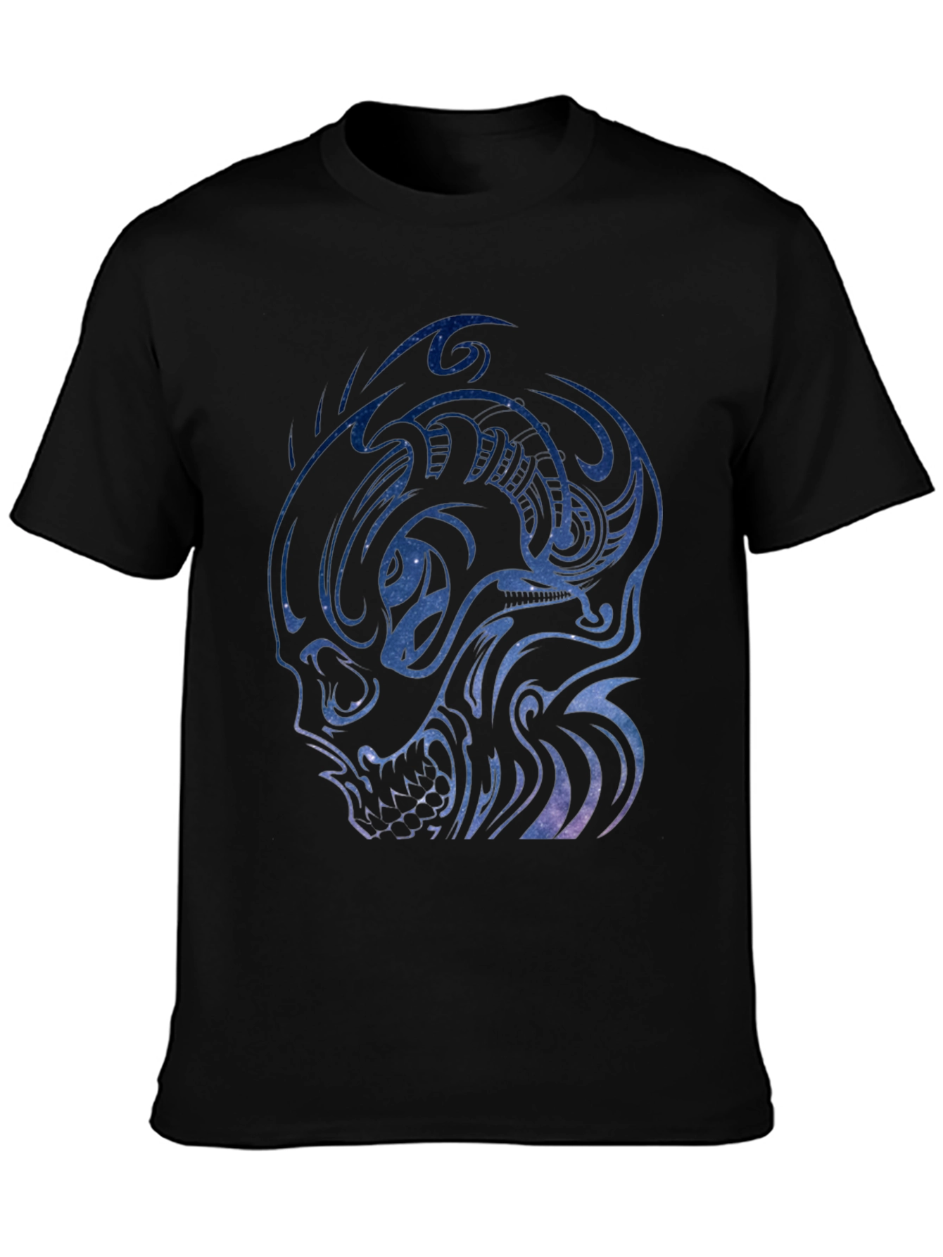 Galaxy Skull Graphic Tee - Mens Black T-Shirt