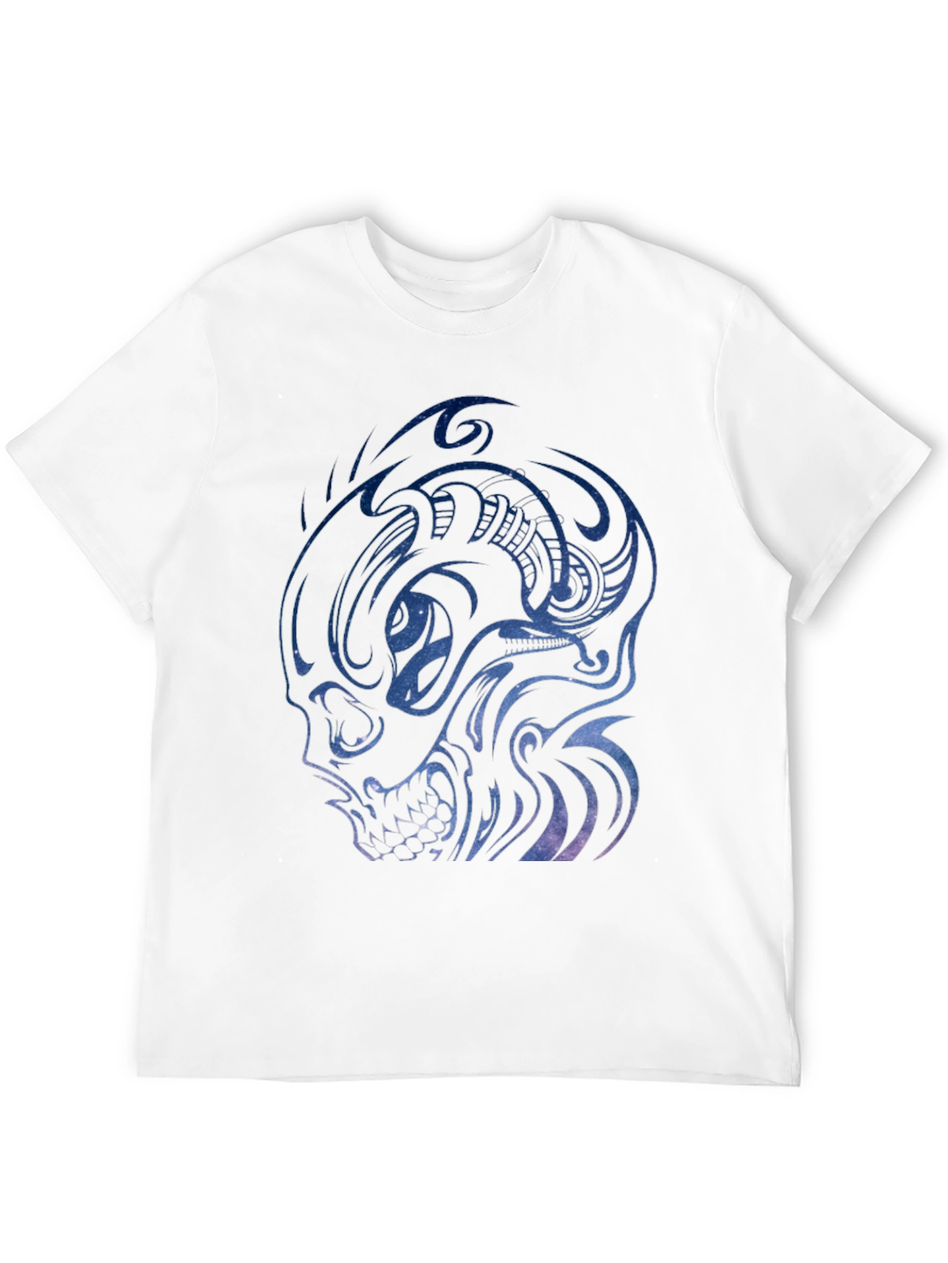 Galaxy Skull Graphic Tee - Mens Black T-Shirt