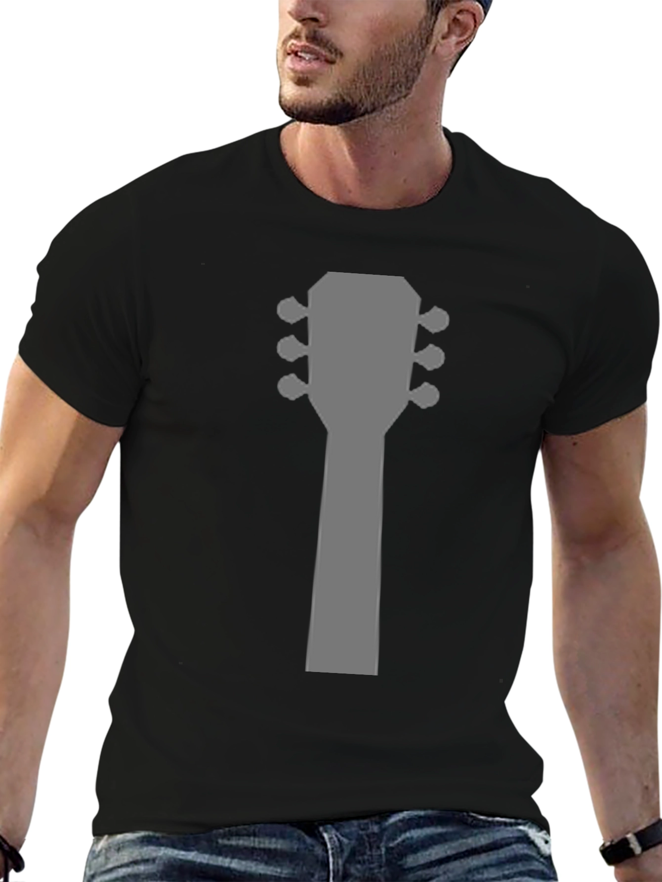 Guitar Headstock Graphic Tee - Musician T-Shirt