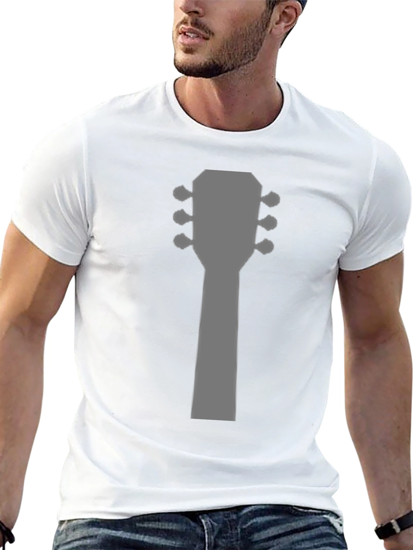 Guitar Headstock Graphic Tee - Musician T-Shirt