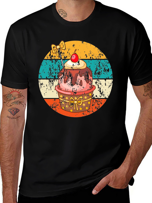 Retro Cupcake T-Shirt - Sweet Treat Design