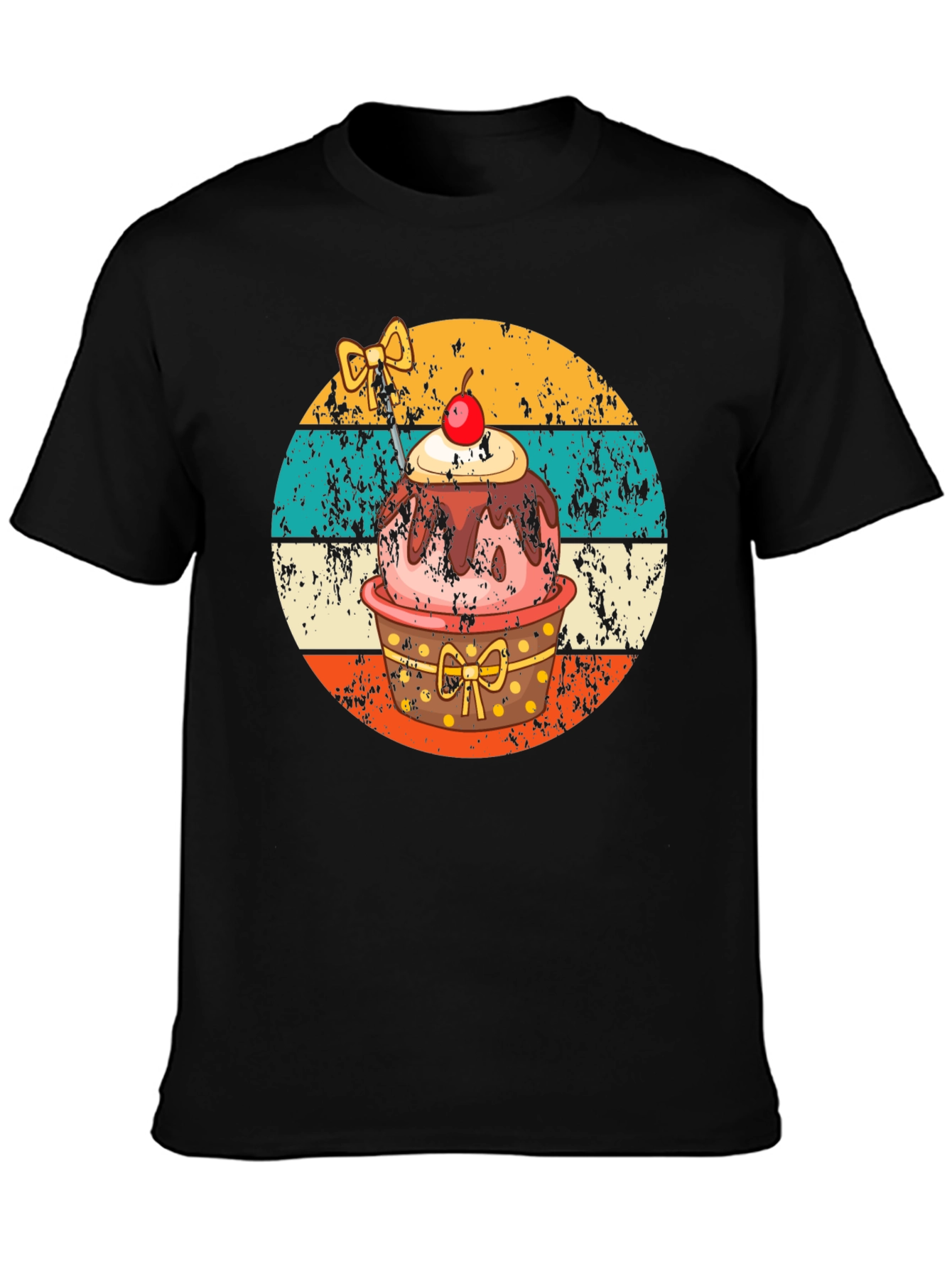 Retro Cupcake T-Shirt - Sweet Treat Design