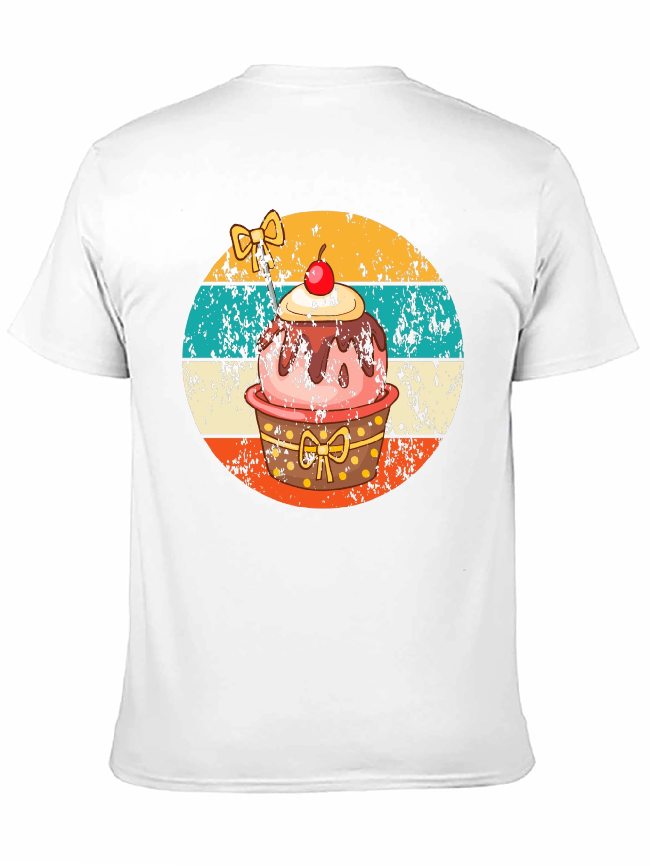 Retro Cupcake T-Shirt - Sweet Treat Design