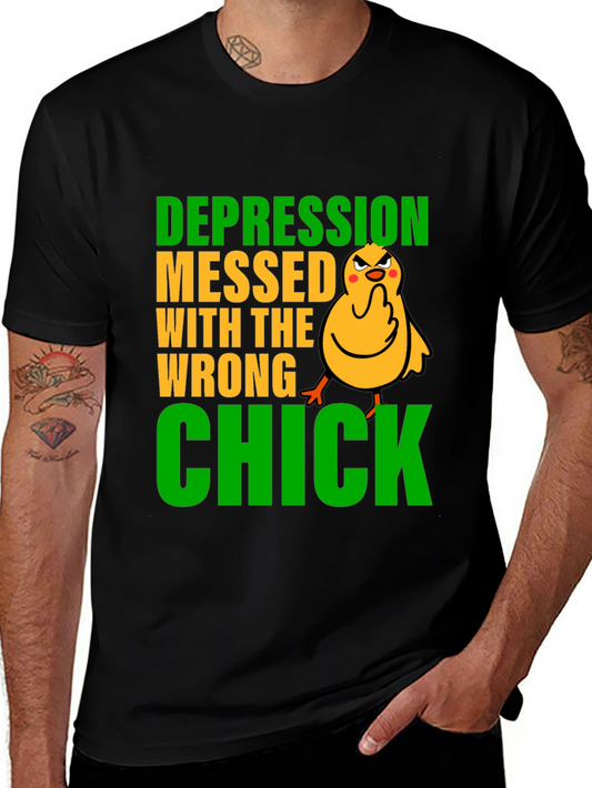 Depression Messed With The Wrong Chick T-Shirt
