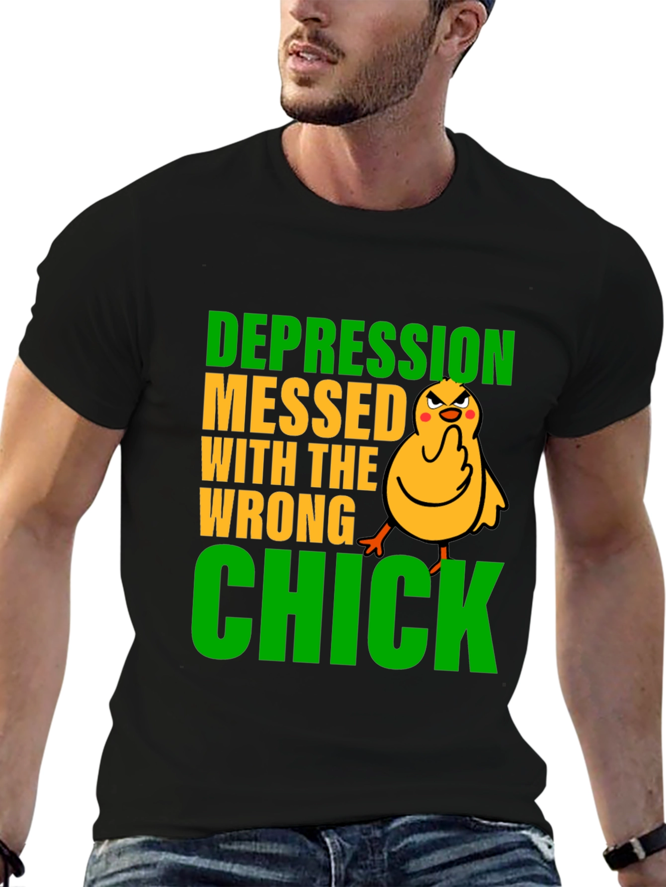 Depression Messed With The Wrong Chick T-Shirt