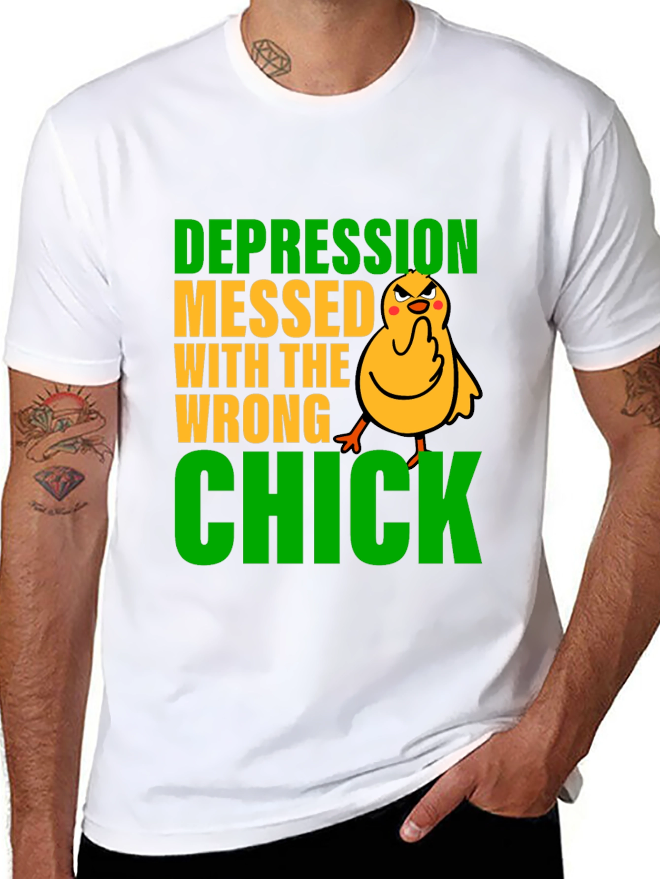 Depression Messed With The Wrong Chick T-Shirt