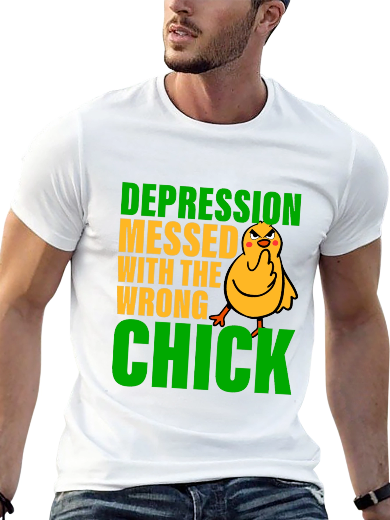 Depression Messed With The Wrong Chick T-Shirt