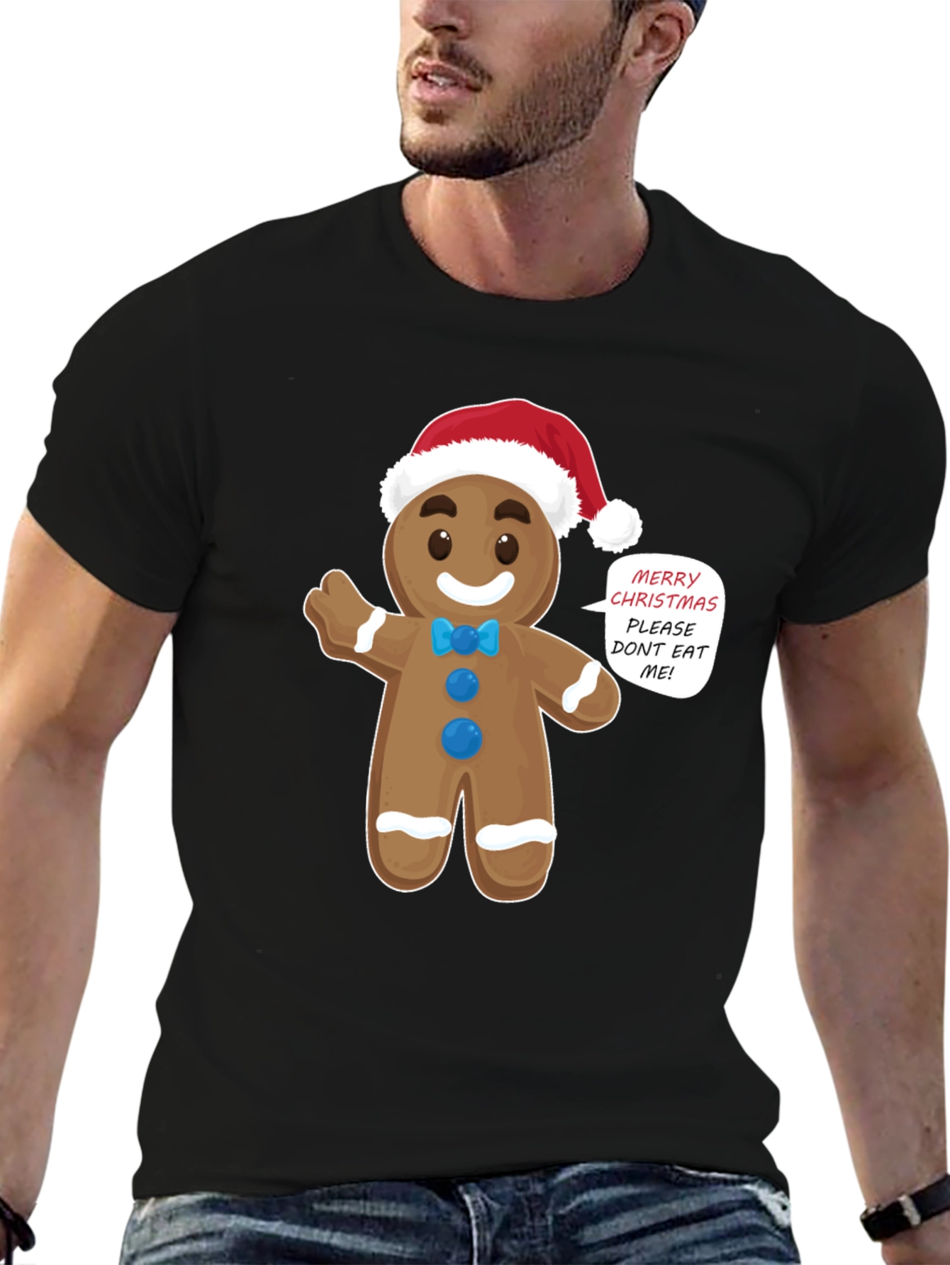 Festive Gingerbread Man Christmas T-Shirt