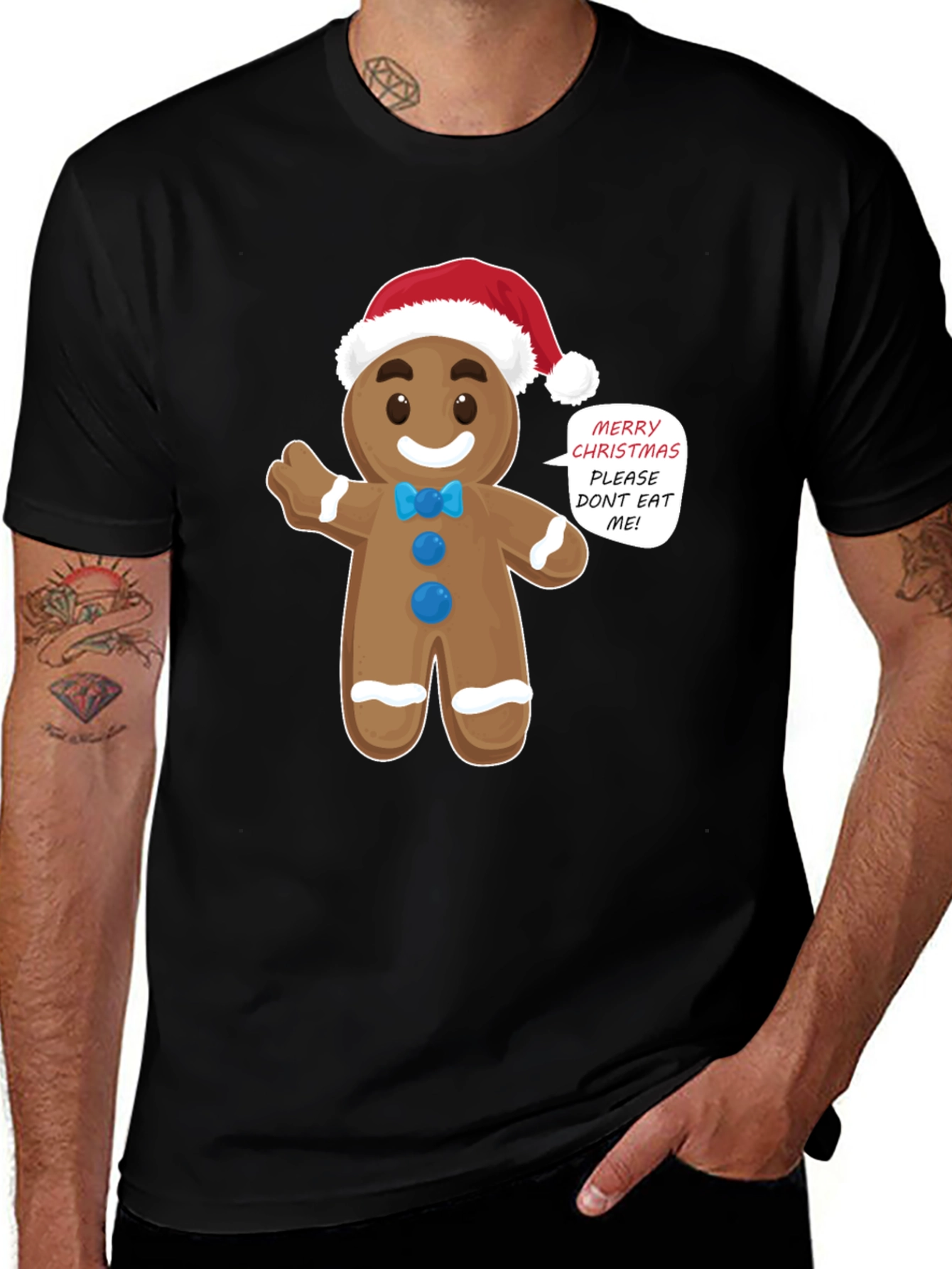 Festive Gingerbread Man Christmas T-Shirt