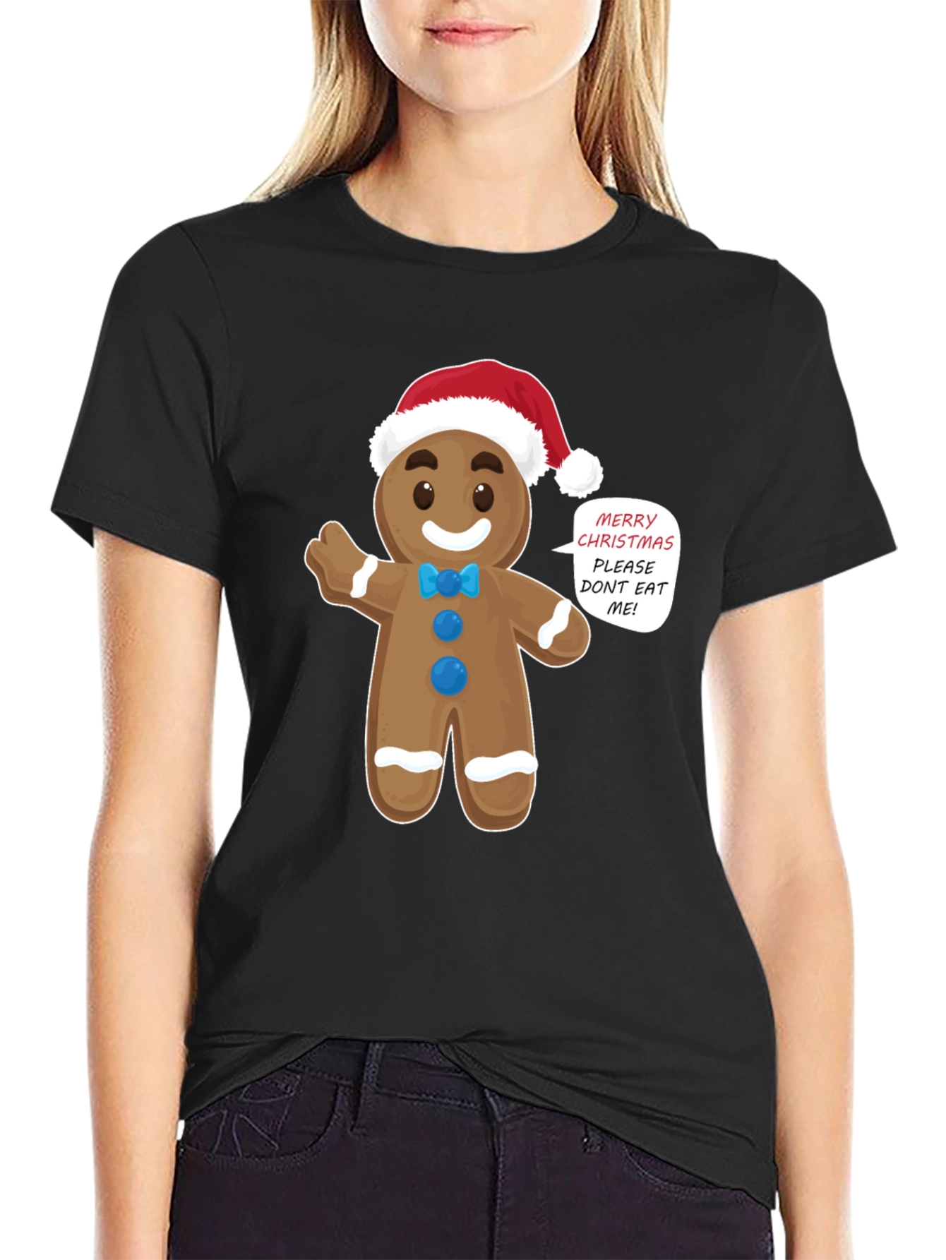 Festive Gingerbread Man Christmas T-Shirt