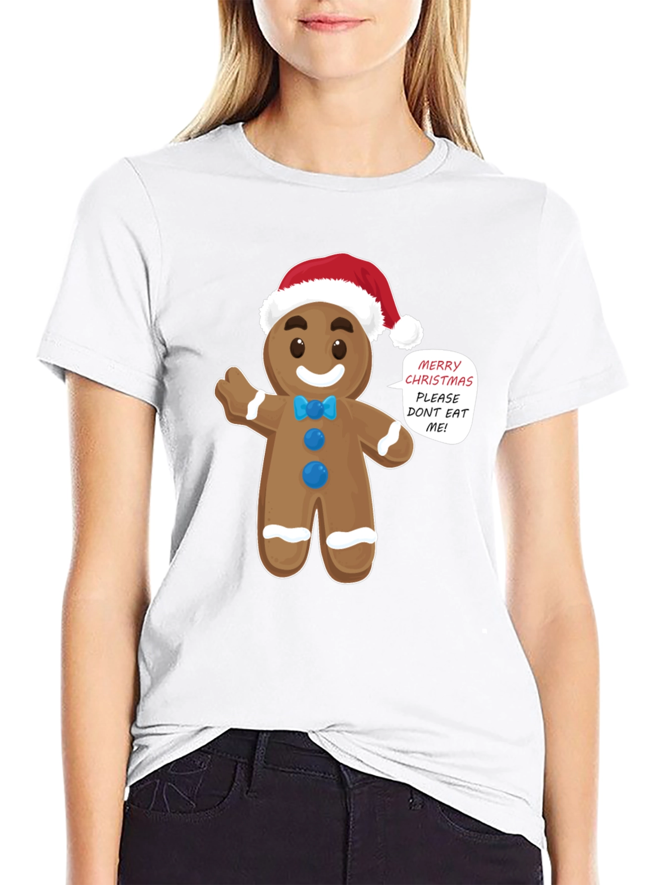 Festive Gingerbread Man Christmas T-Shirt