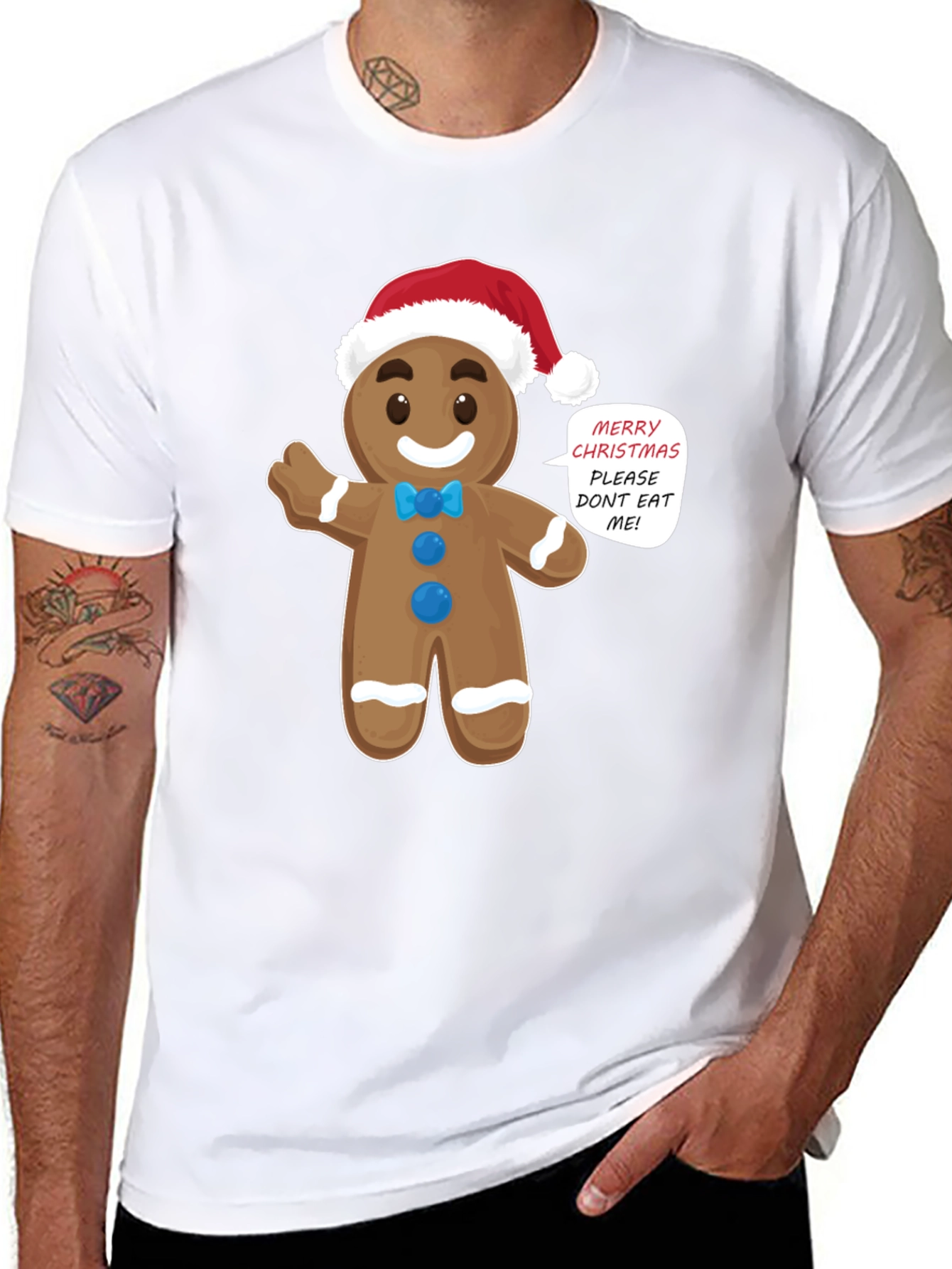 Festive Gingerbread Man Christmas T-Shirt