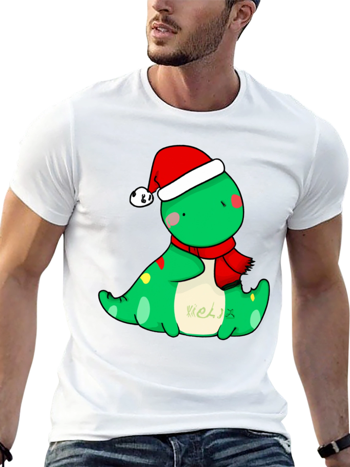 Festive Dino T-Shirt - Holiday Cheer