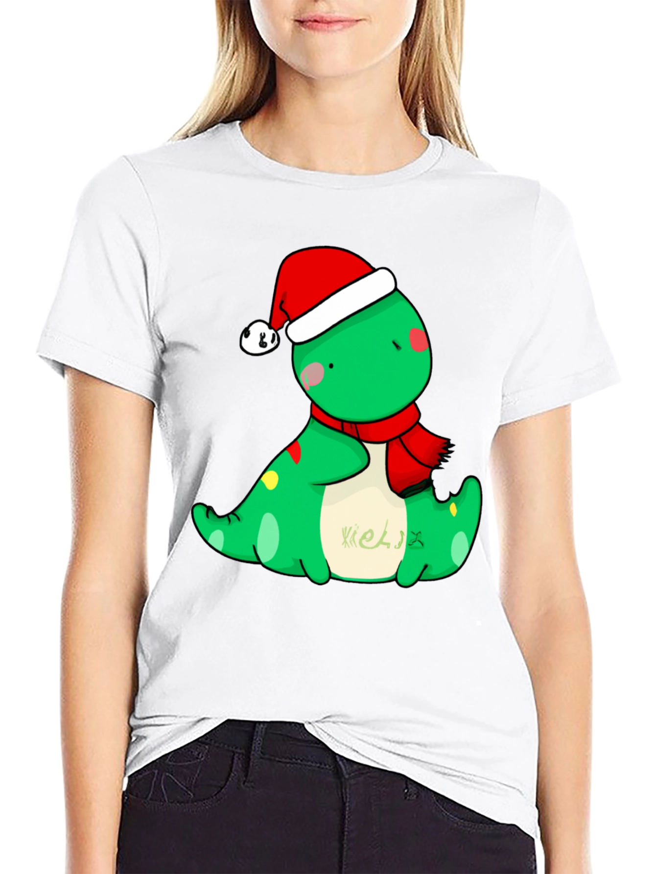 Festive Dino T-Shirt - Holiday Cheer