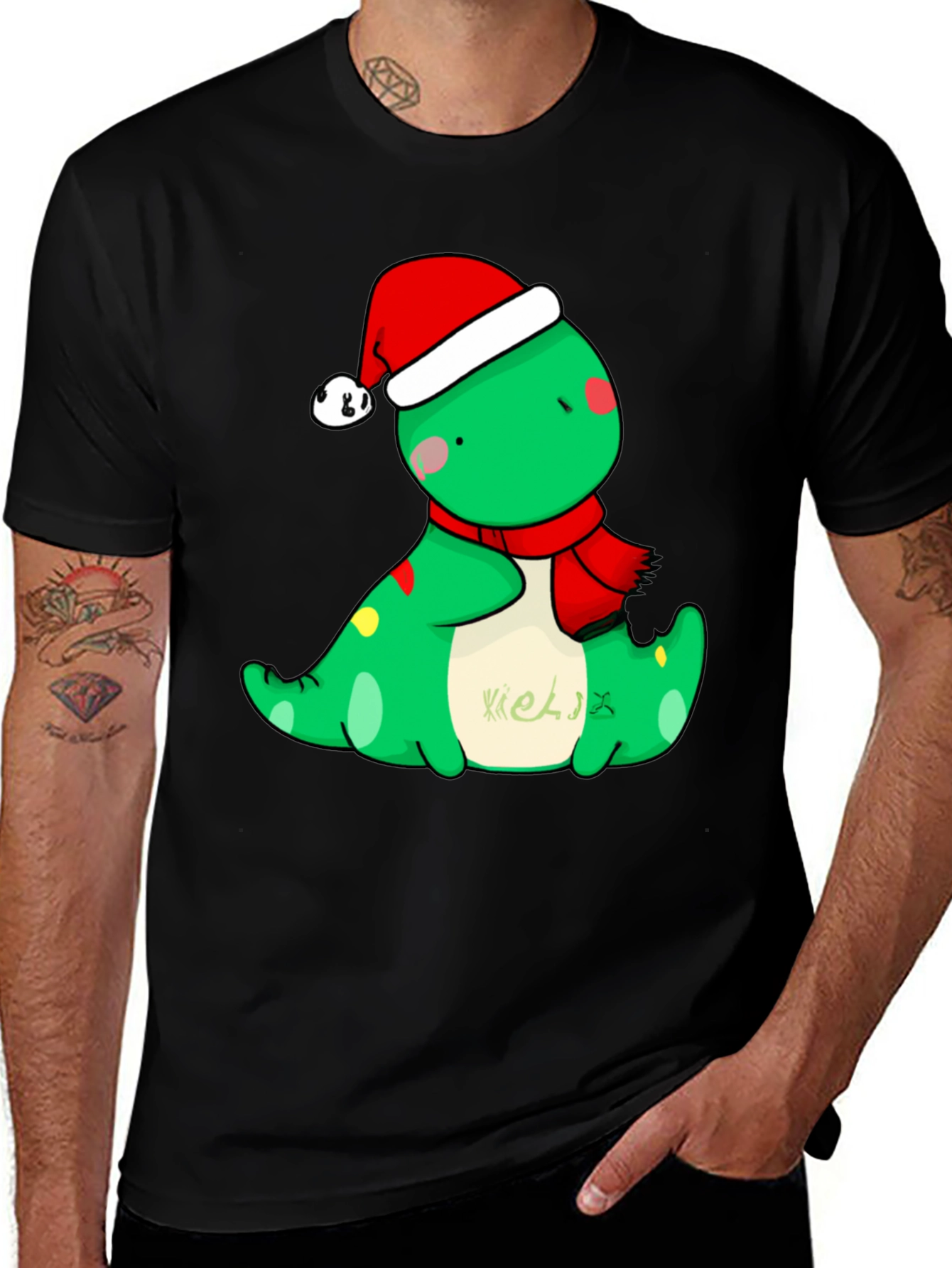 Festive Dino T-Shirt - Holiday Cheer