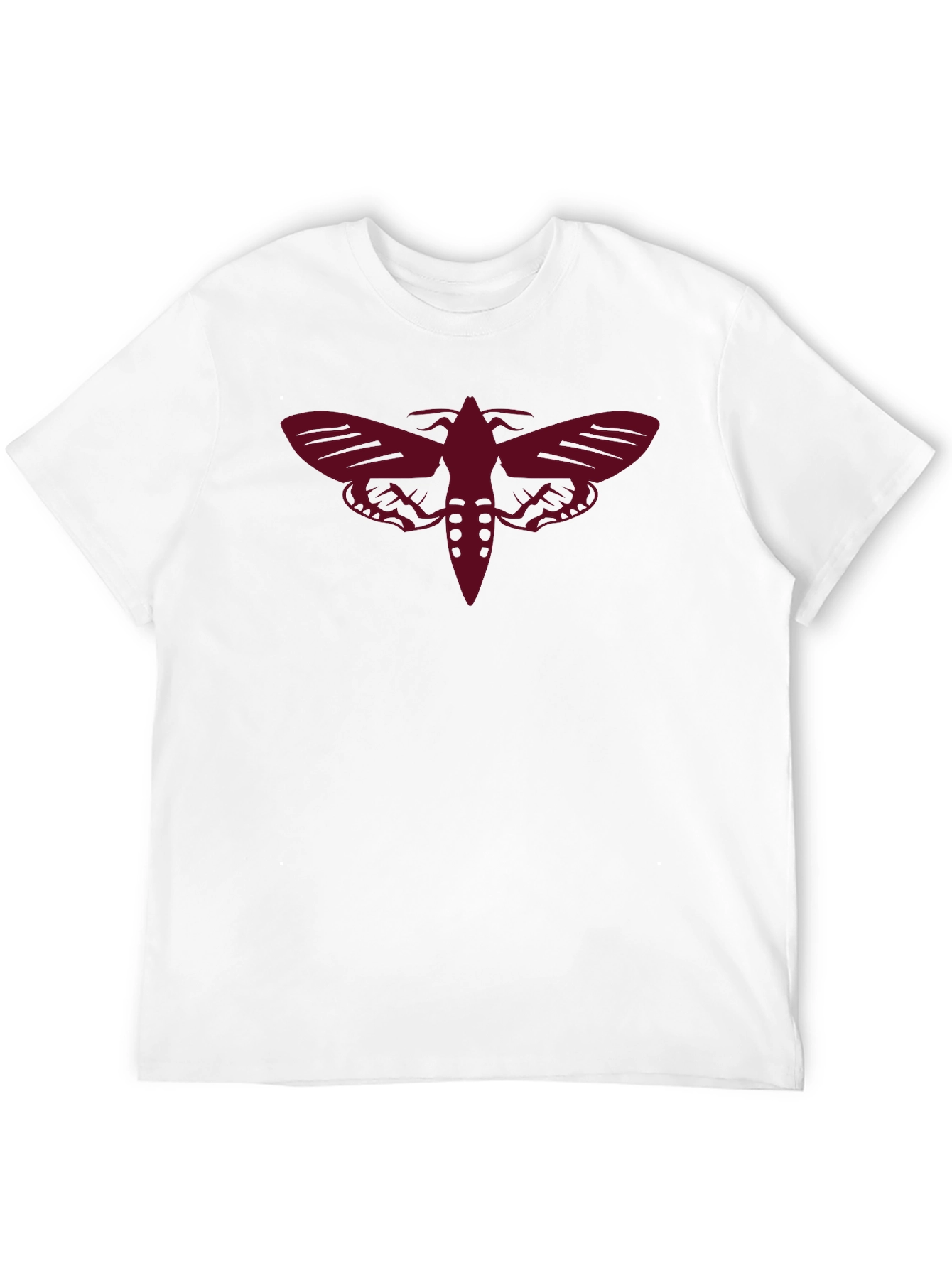 Moth Graphic Tee - Stylish Black Cotton T-Shirt