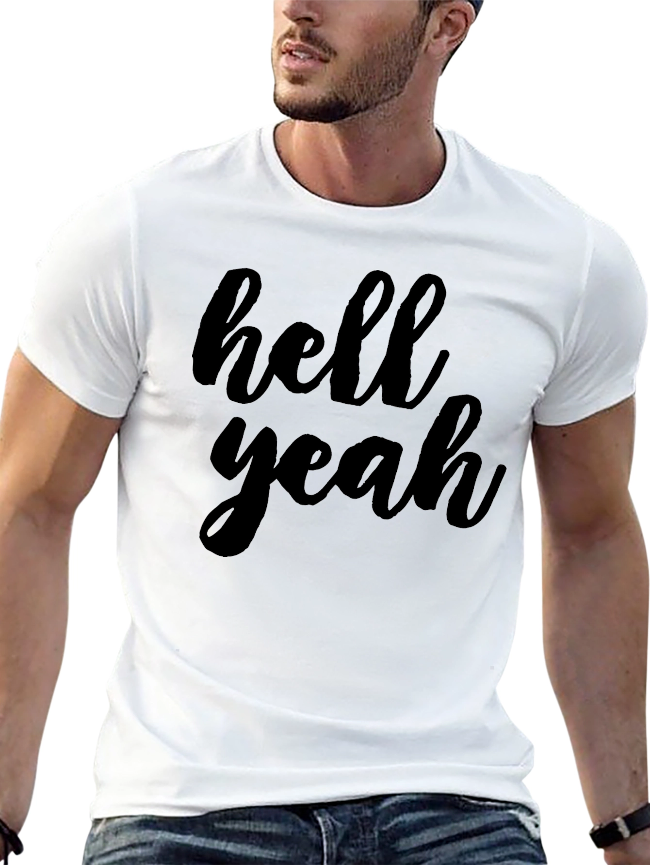 Hell Yeah Graphic Tee - Mens Crew Neck T-Shirt