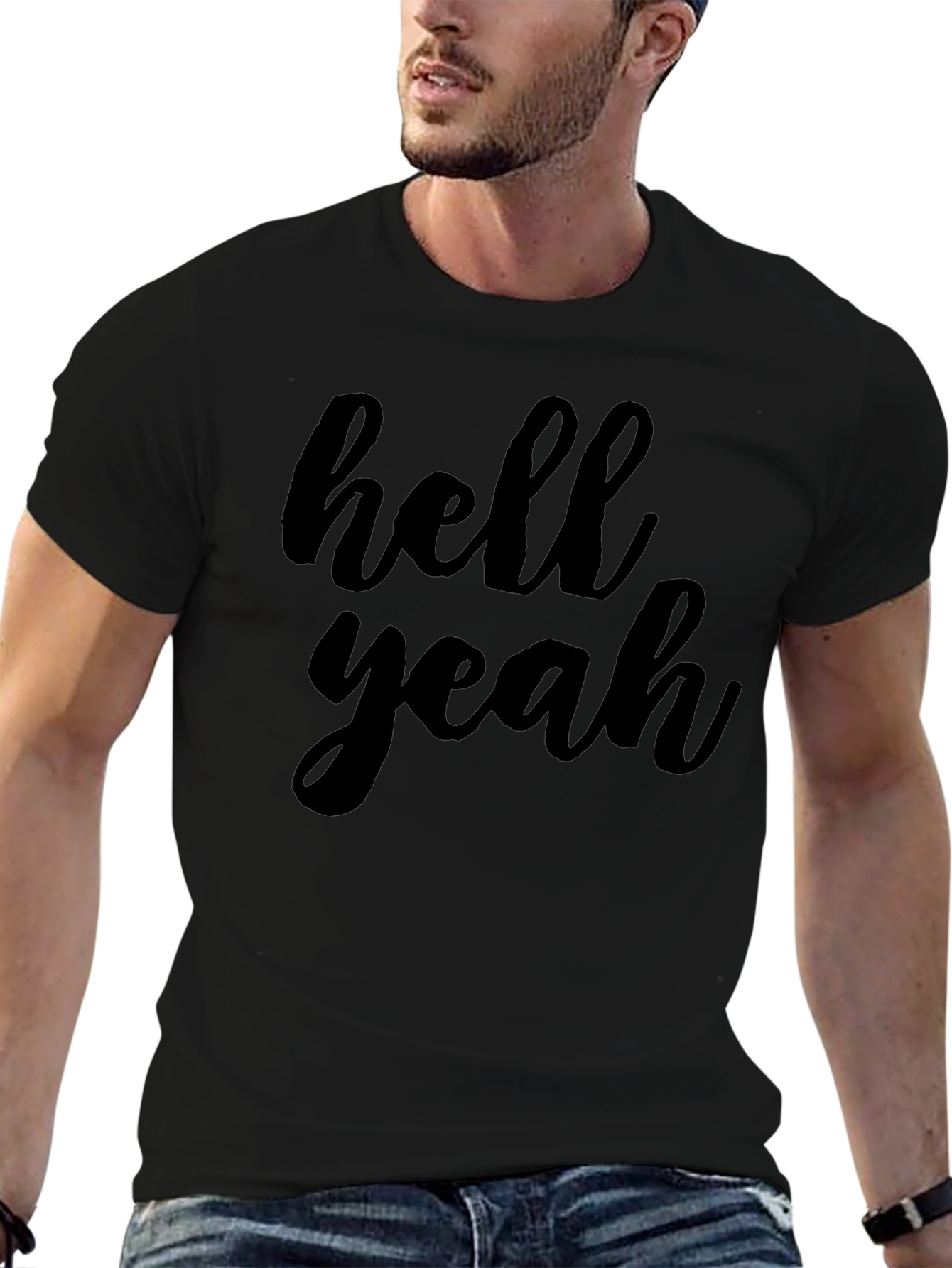 Hell Yeah Graphic Tee - Mens Crew Neck T-Shirt