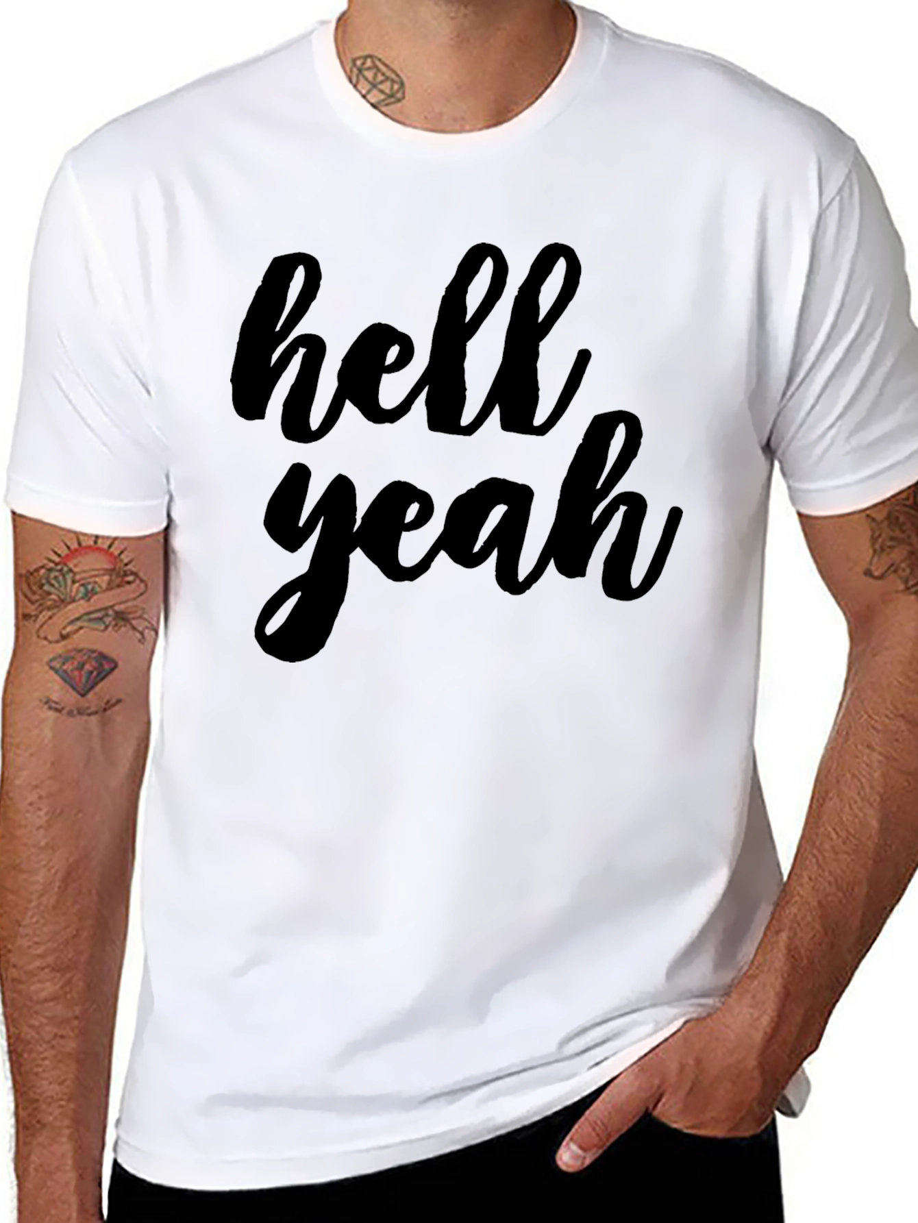 Hell Yeah Graphic Tee - Mens Crew Neck T-Shirt