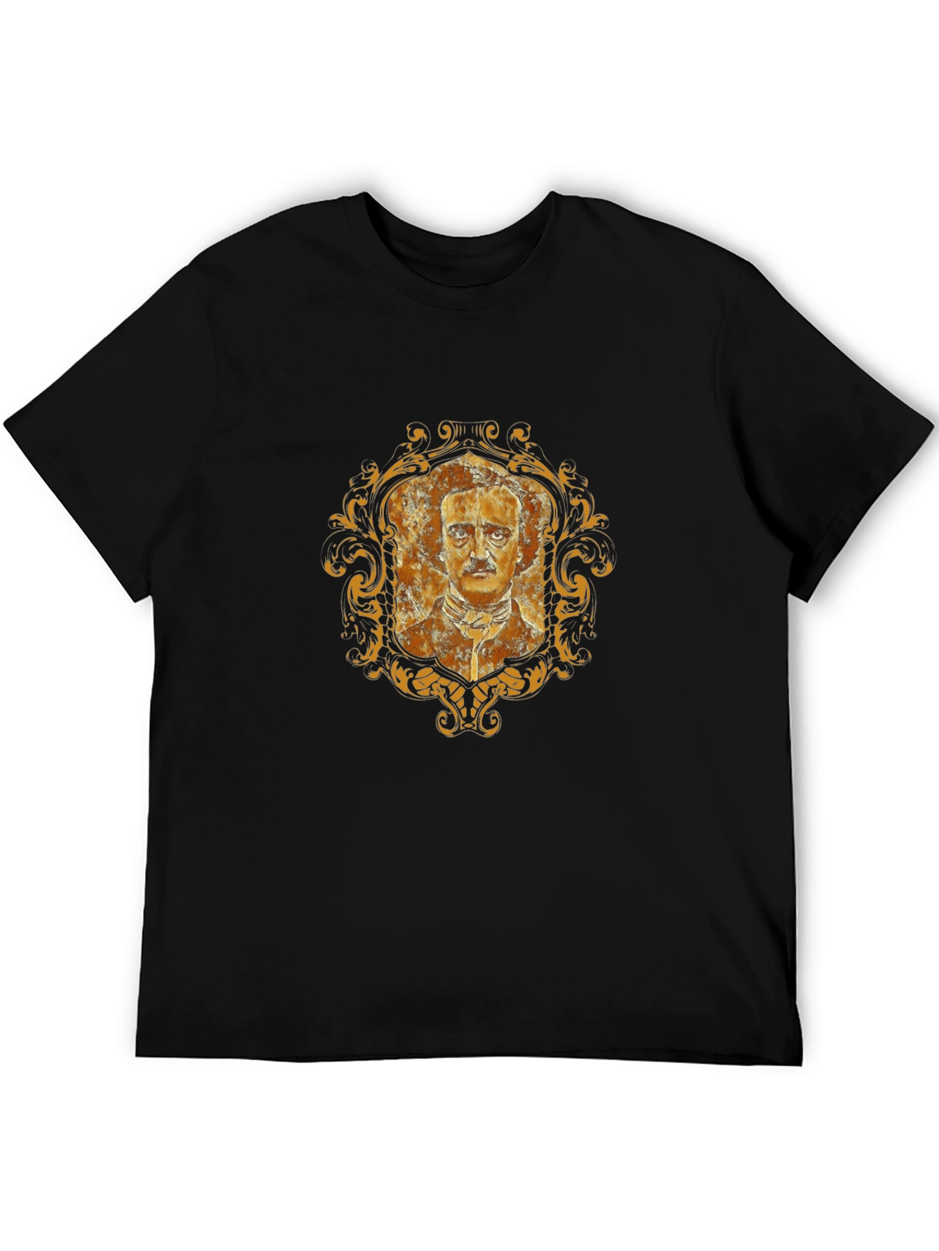 Edgar Allan Poe Portrait T-Shirt - Black