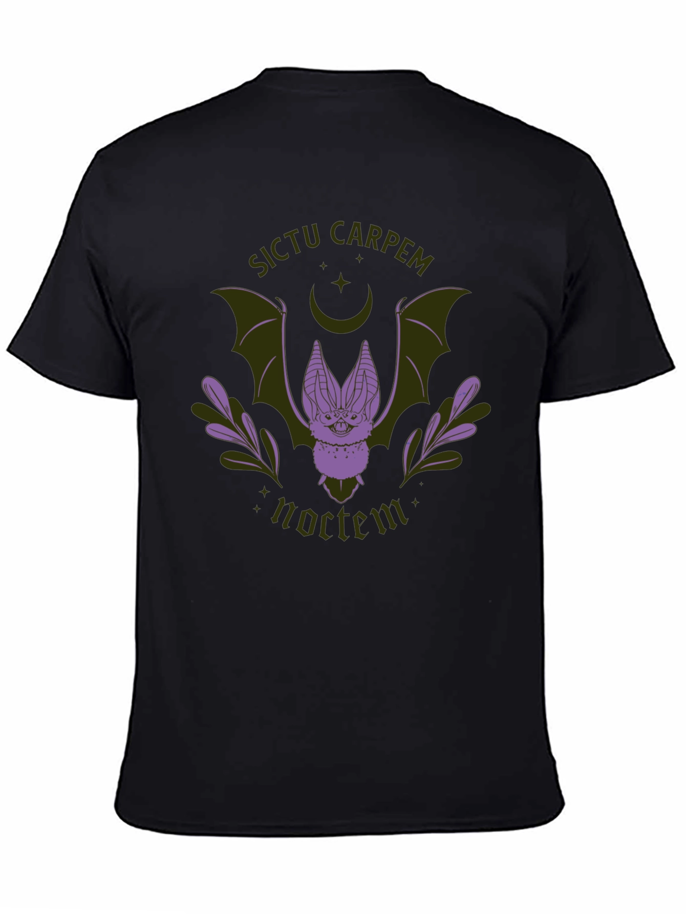 Sictu Carpem Noctem Bat Graphic Tee - Black