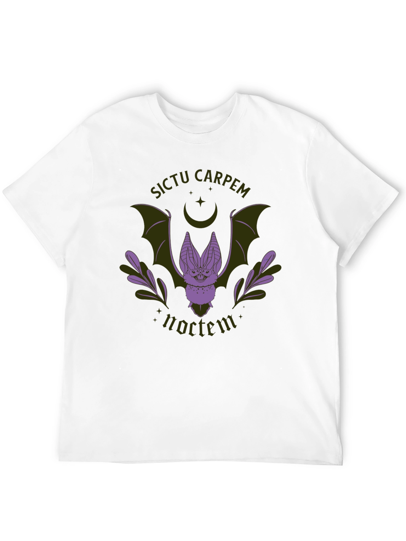 Sictu Carpem Noctem Bat Graphic Tee - Black