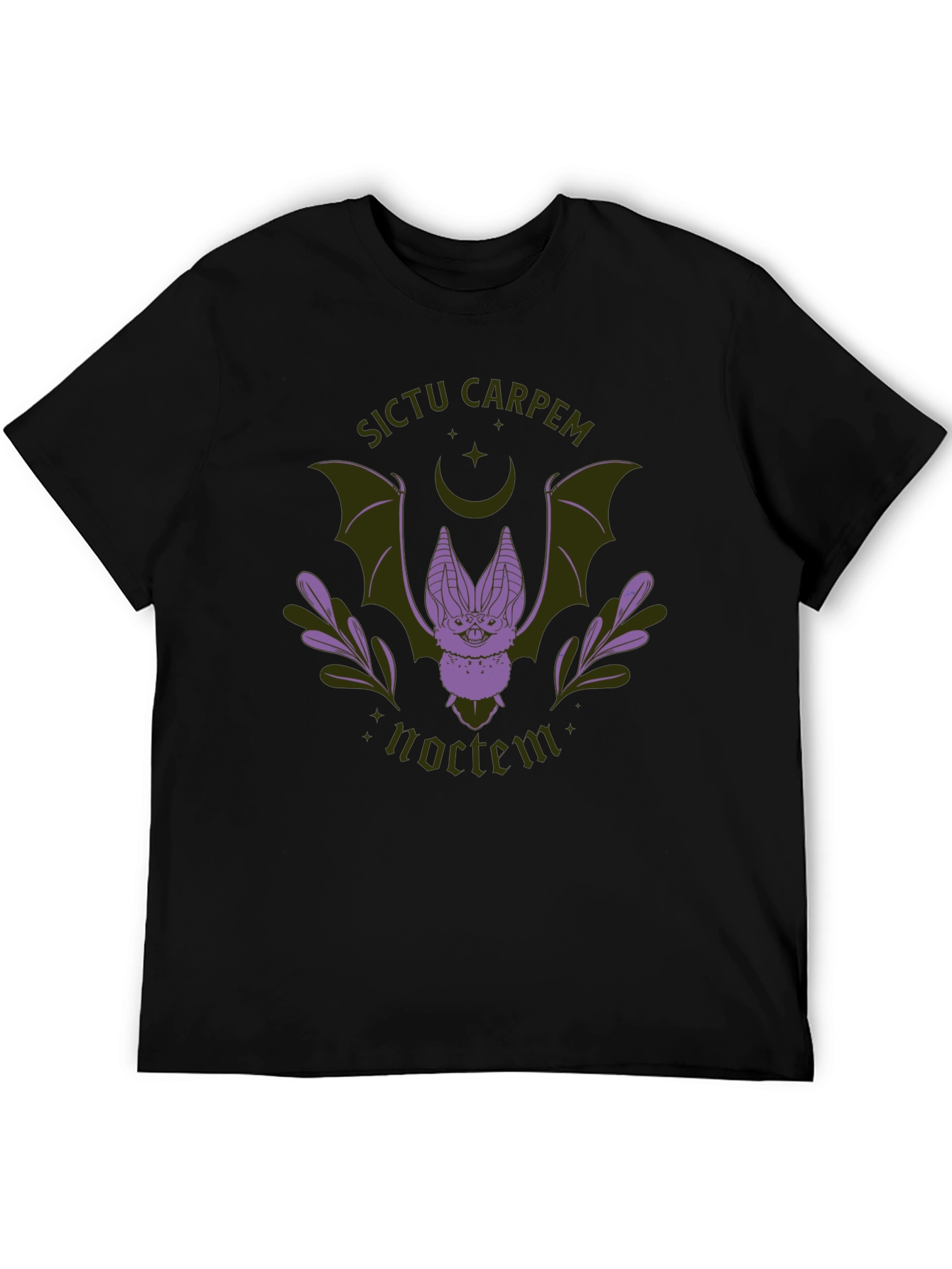 Sictu Carpem Noctem Bat Graphic Tee - Black