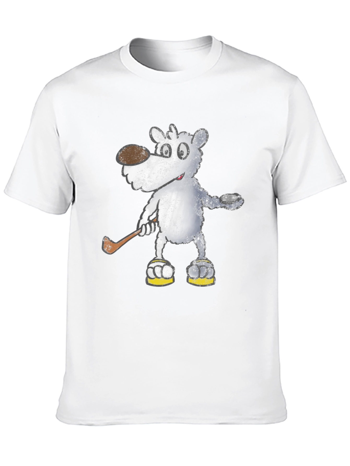 Cartoon Bear Hockey T-Shirt
