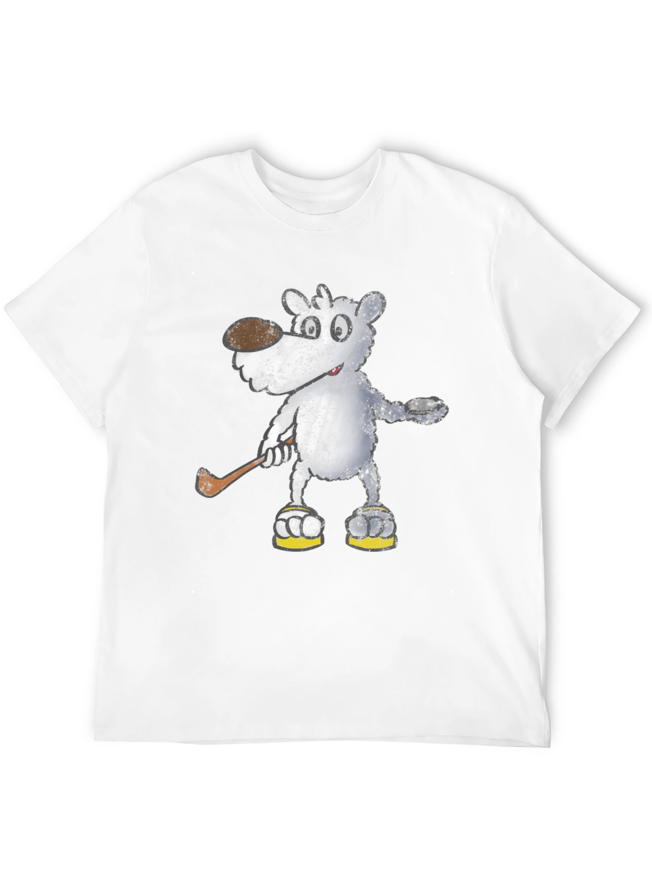 Cartoon Bear Hockey T-Shirt