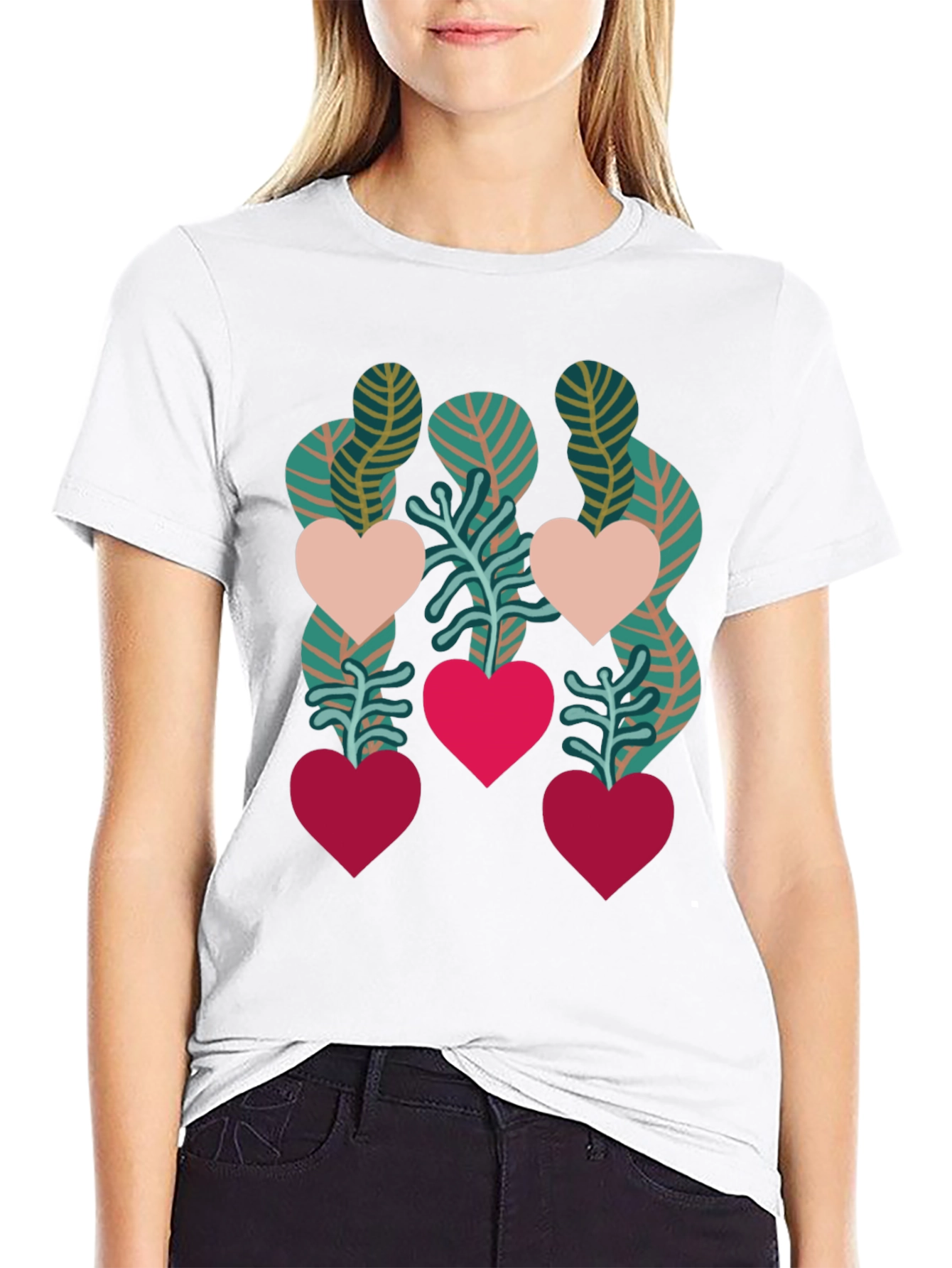 Heart Plant Graphic Tee - Love Blooms
