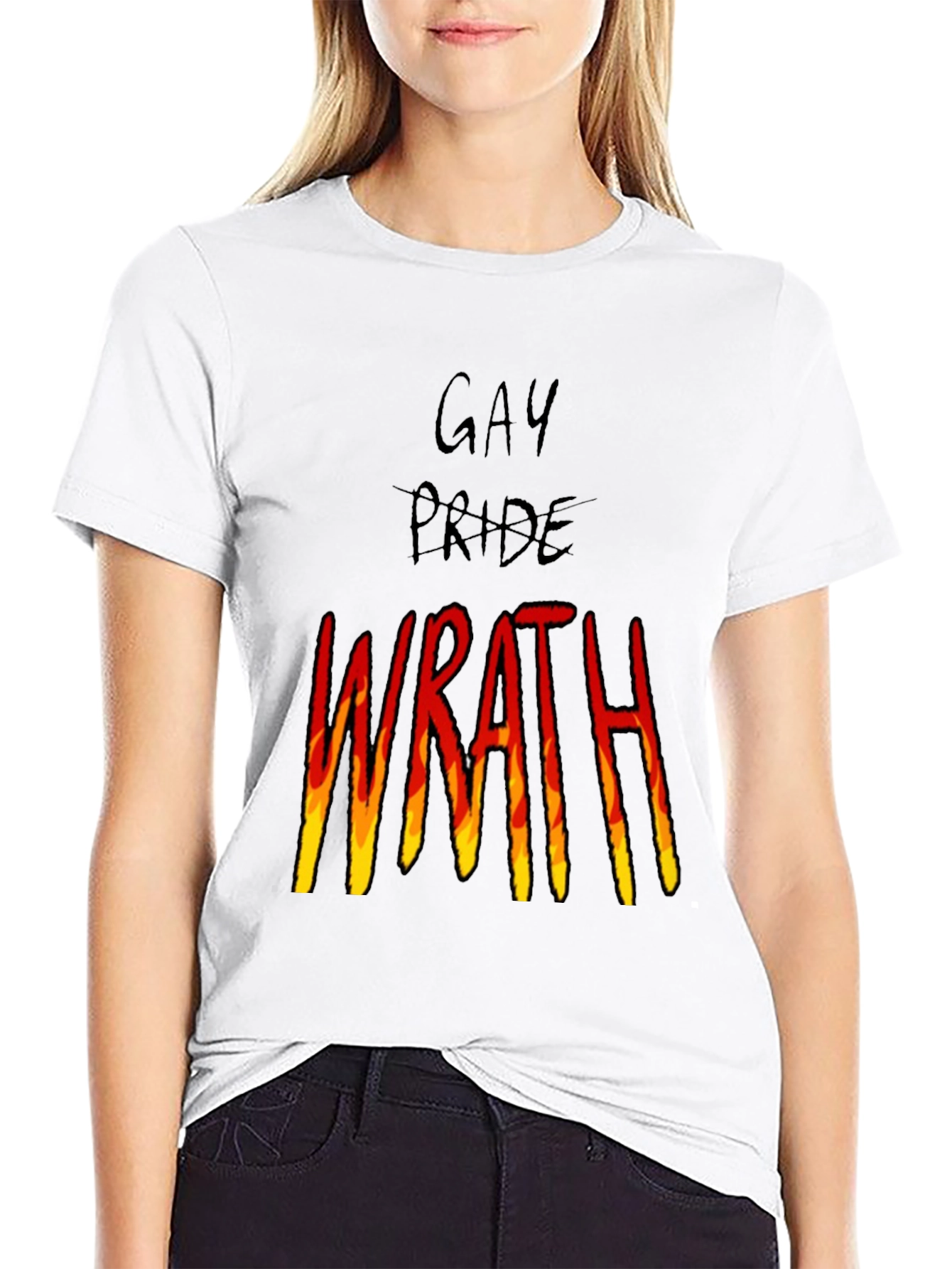 Gay Pride Wrath Graphic Tee - Black