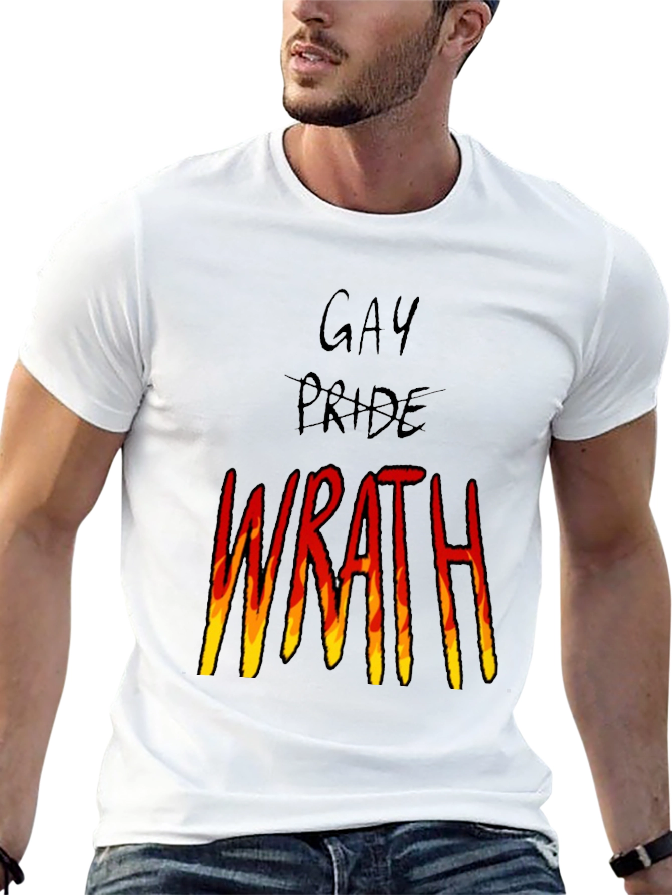 Gay Pride Wrath Graphic Tee - Black