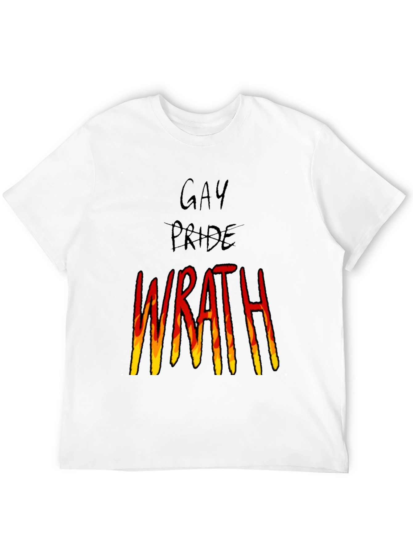 Gay Pride Wrath Graphic Tee - Black