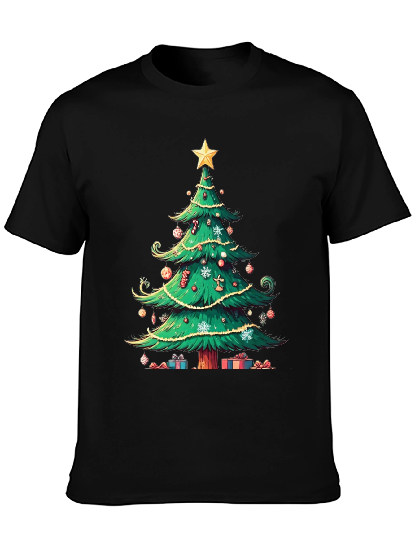 Festive Christmas Tree Graphic Tee