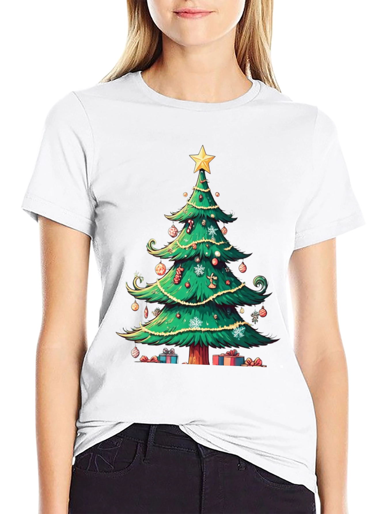 Festive Christmas Tree Graphic Tee