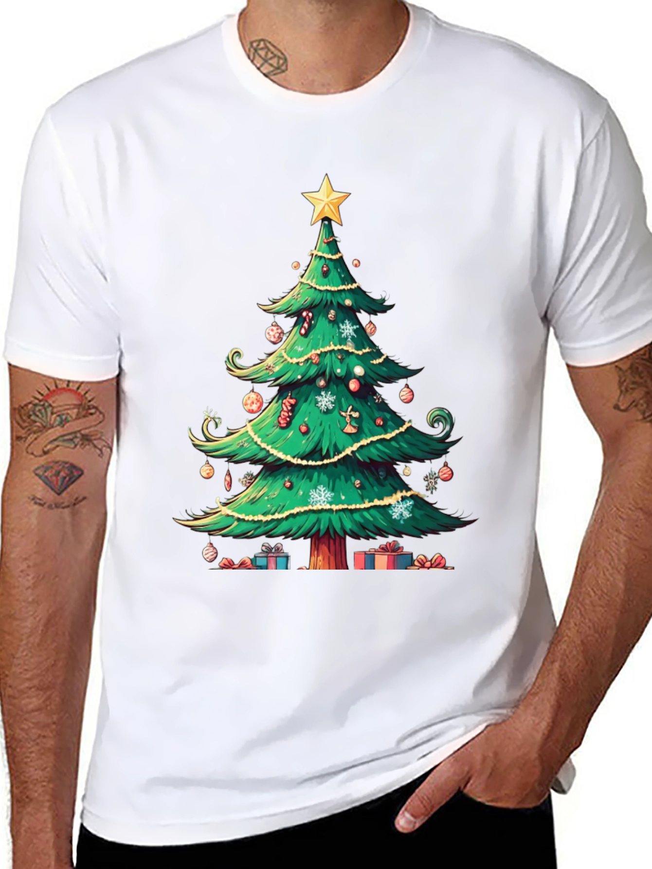 Festive Christmas Tree Graphic Tee