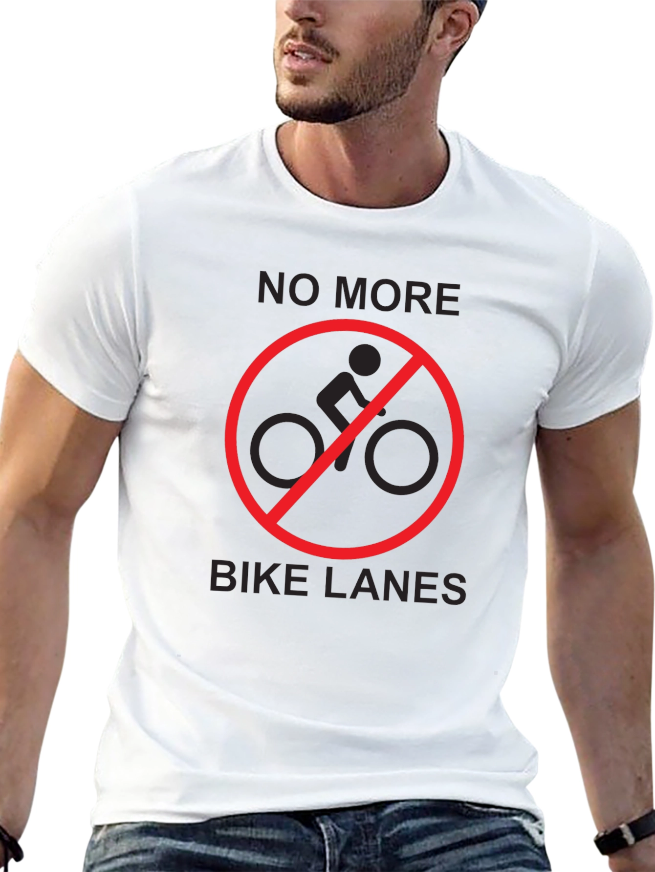 No More Bike Lanes Graphic T-Shirt