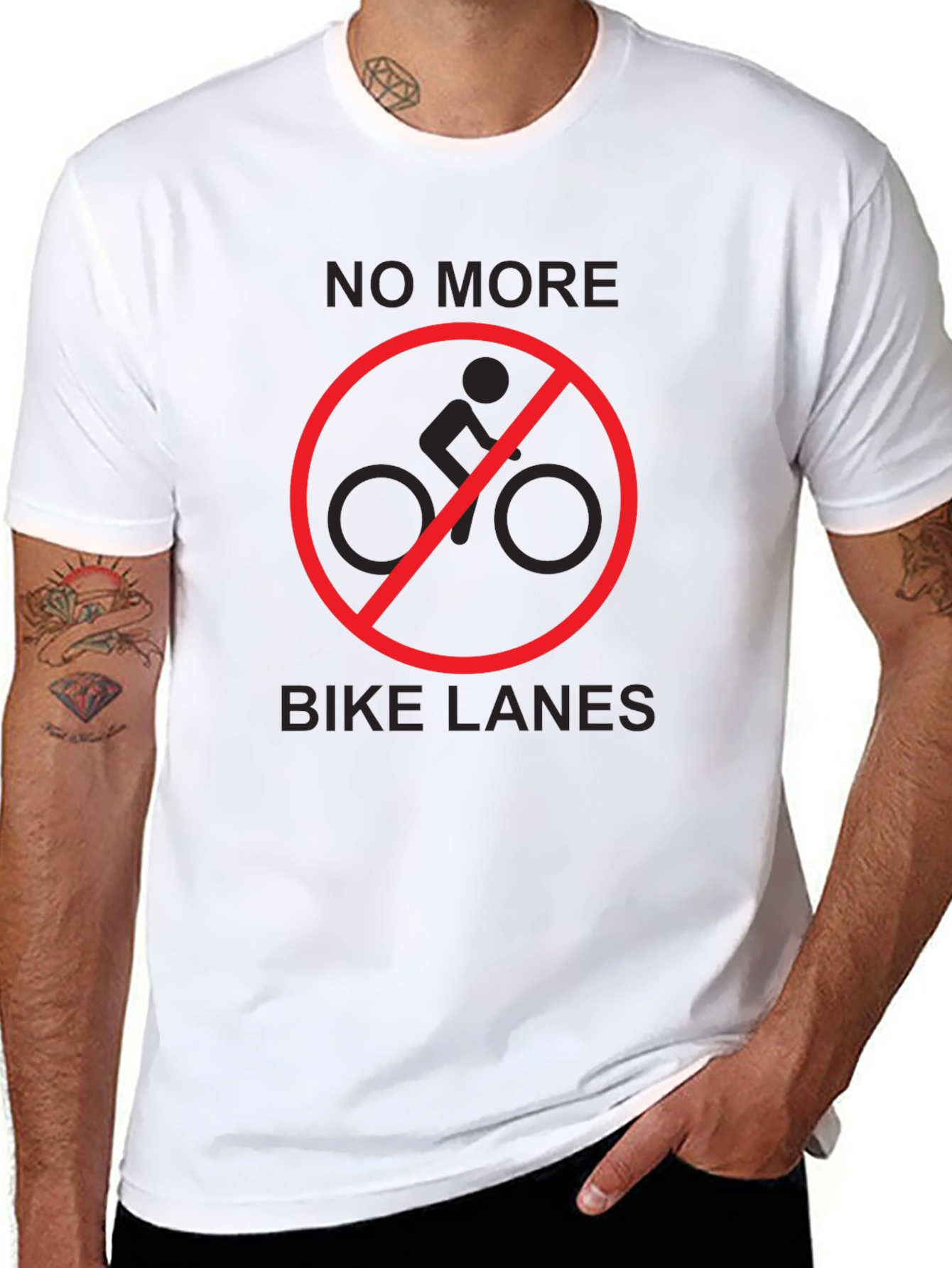 No More Bike Lanes Graphic T-Shirt