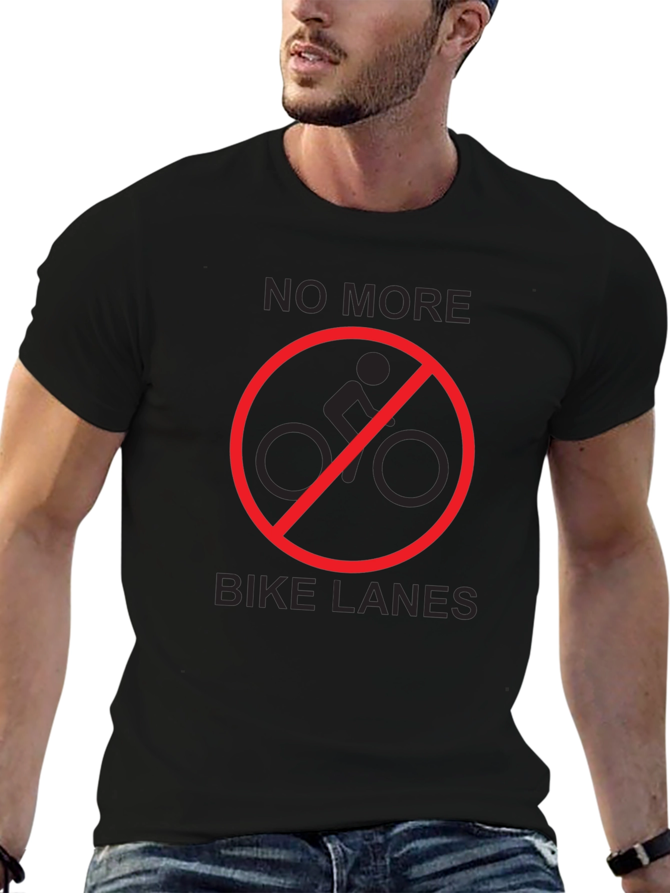 No More Bike Lanes Graphic T-Shirt
