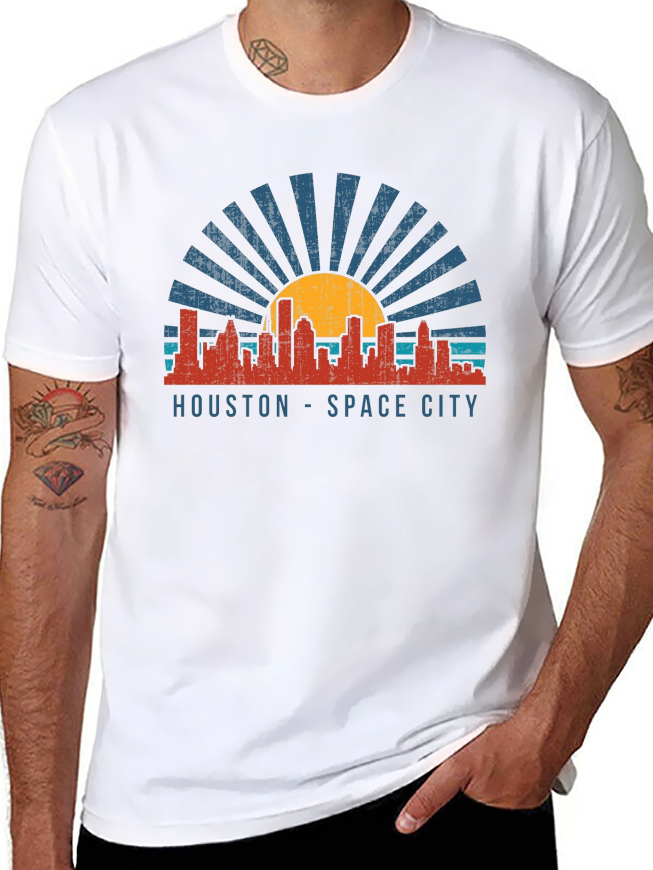 Houston Space City Retro T-Shirt