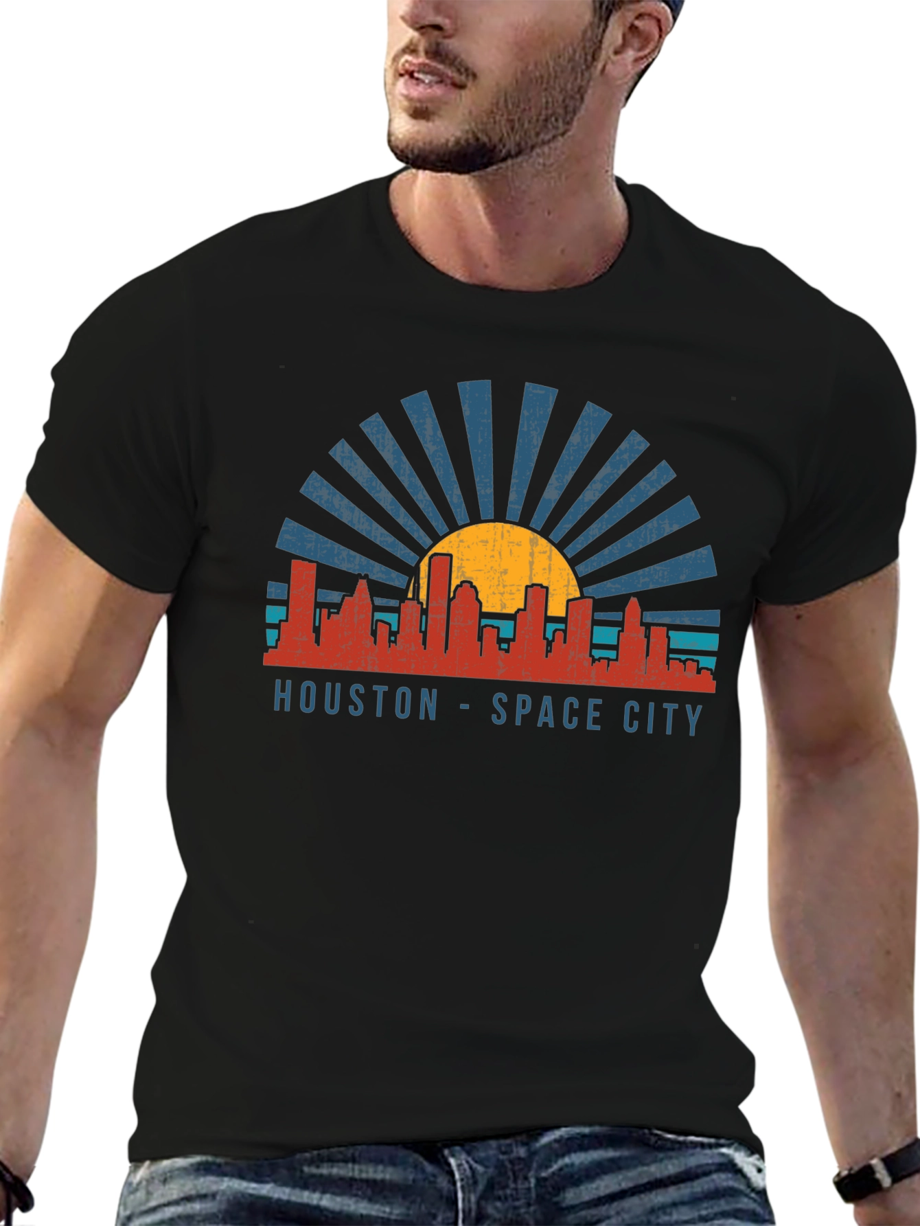 Houston Space City Retro T-Shirt