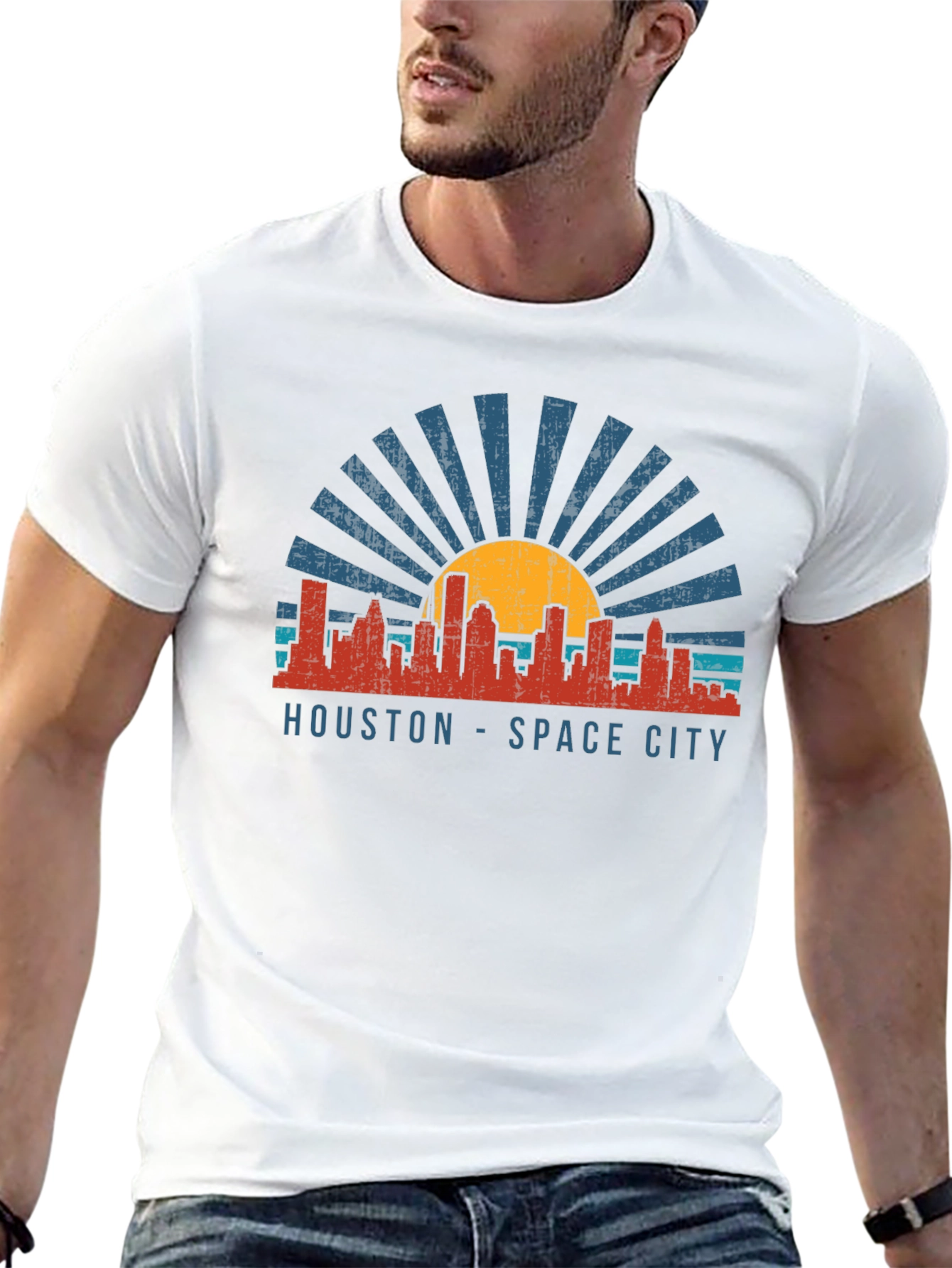 Houston Space City Retro T-Shirt