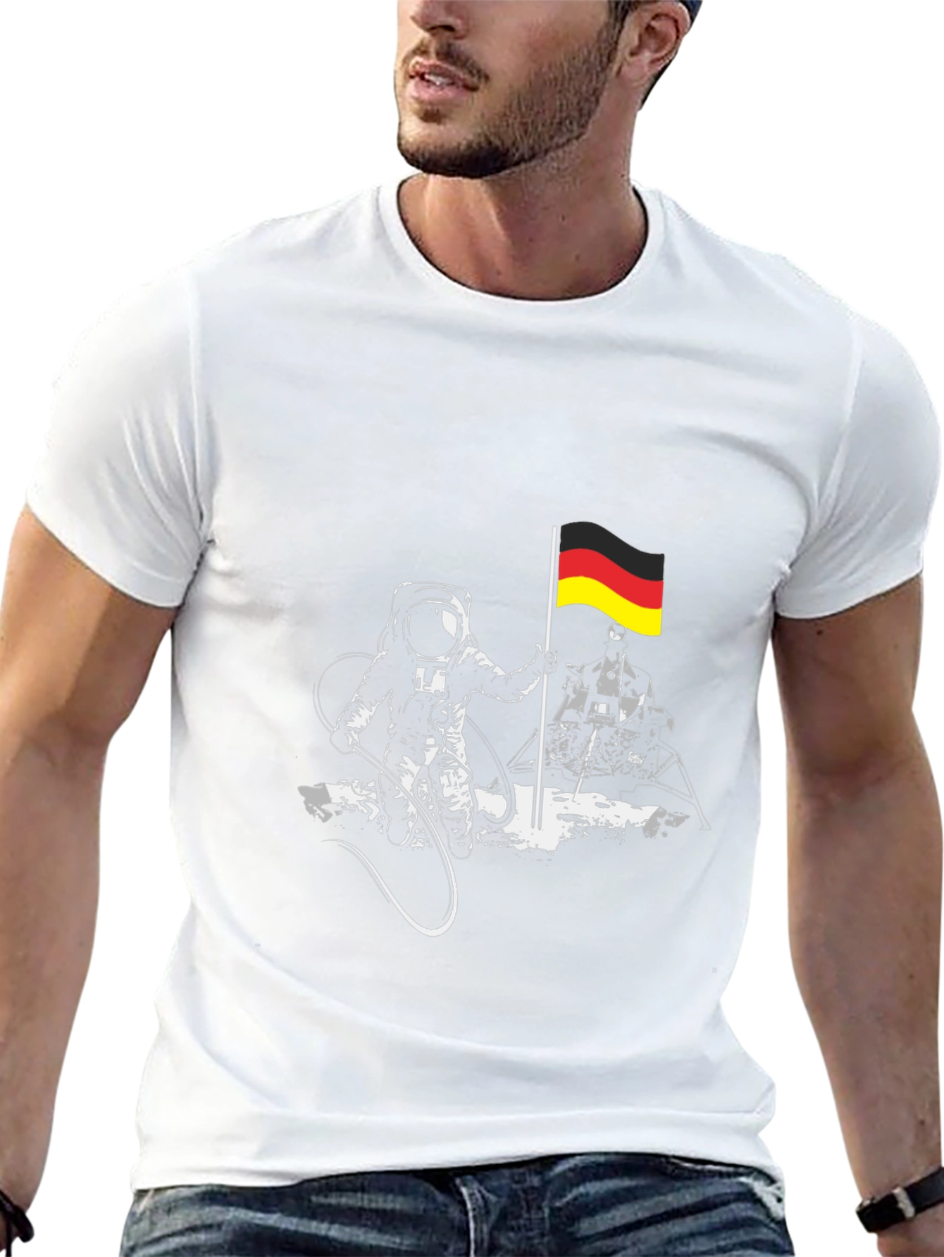 German Astronaut T-Shirt - Moon Landing Tee