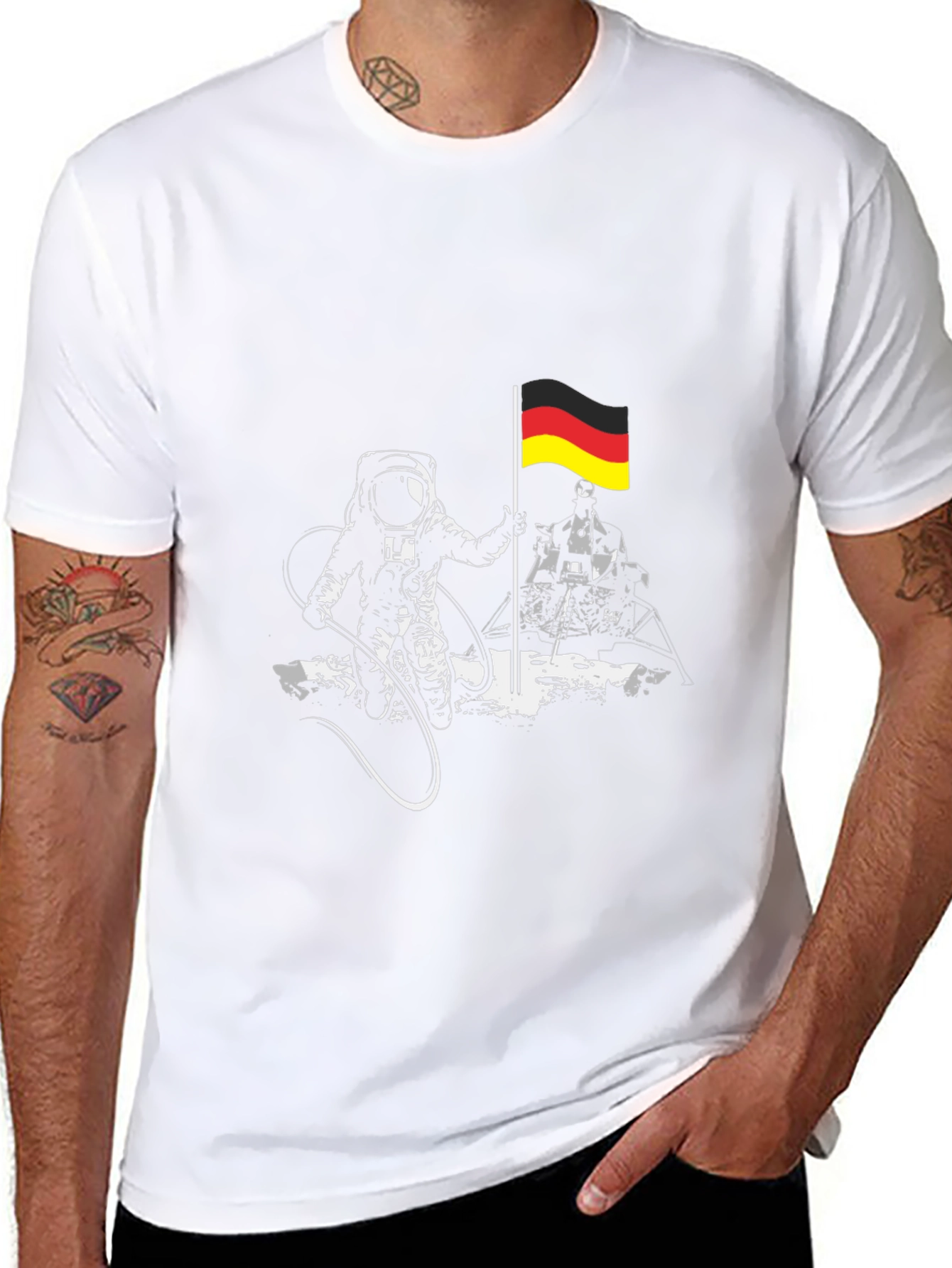 German Astronaut T-Shirt - Moon Landing Tee