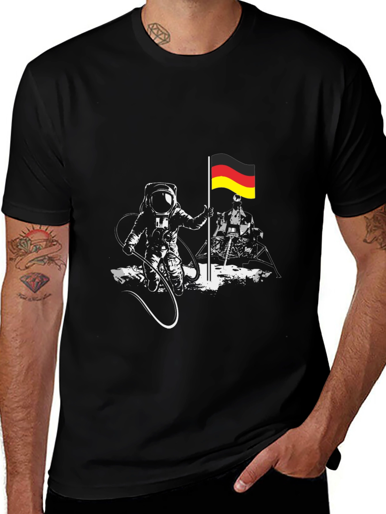 German Astronaut T-Shirt - Moon Landing Tee