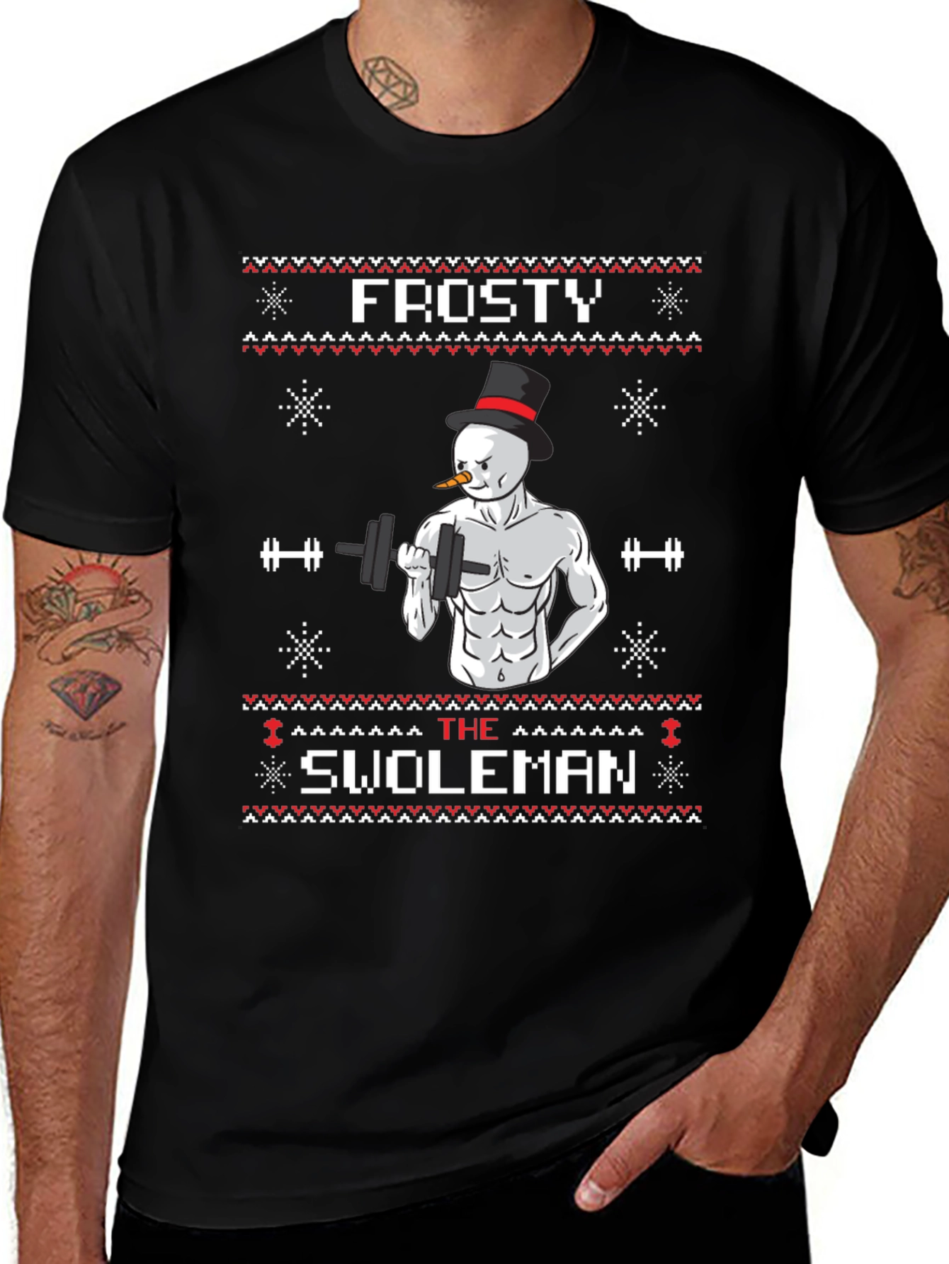 Frosty the Swoleman T-Shirt - Holiday Gym Humor